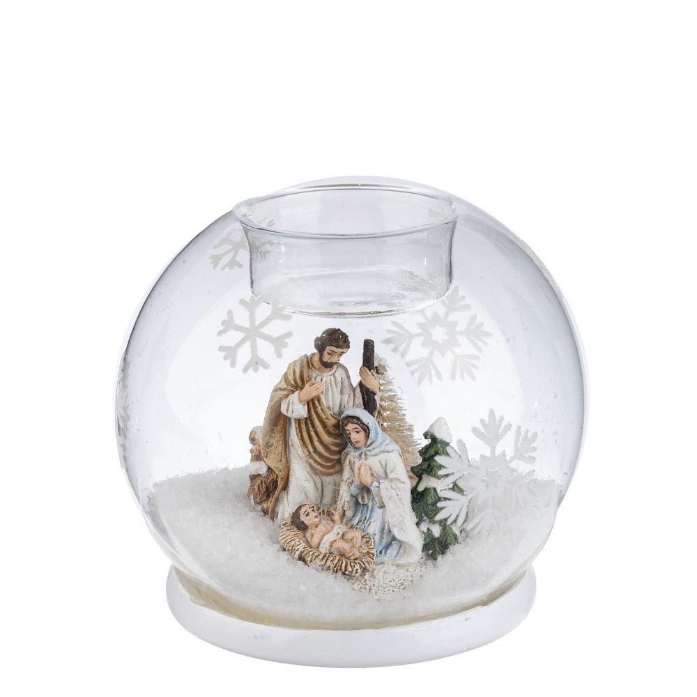 Nativity Montage Tea Light Holder - 4"