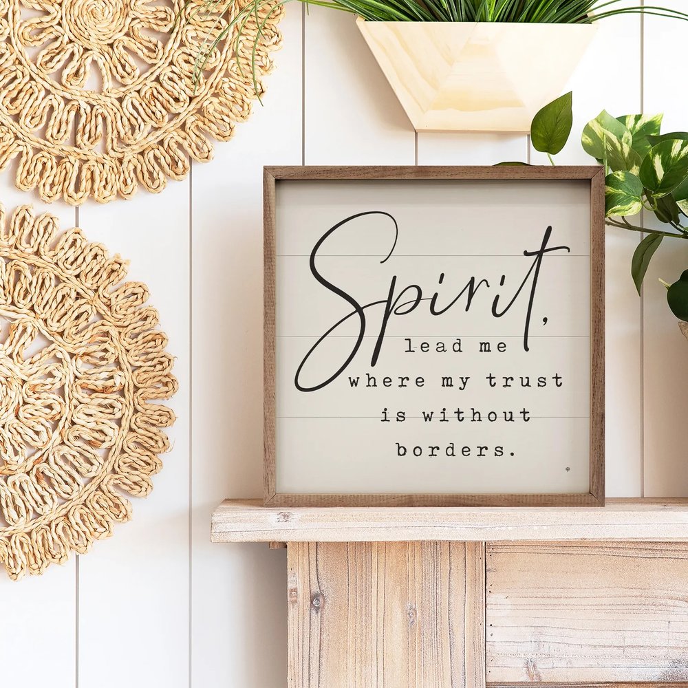 Spirit Lead Me Without Borders Framed Art