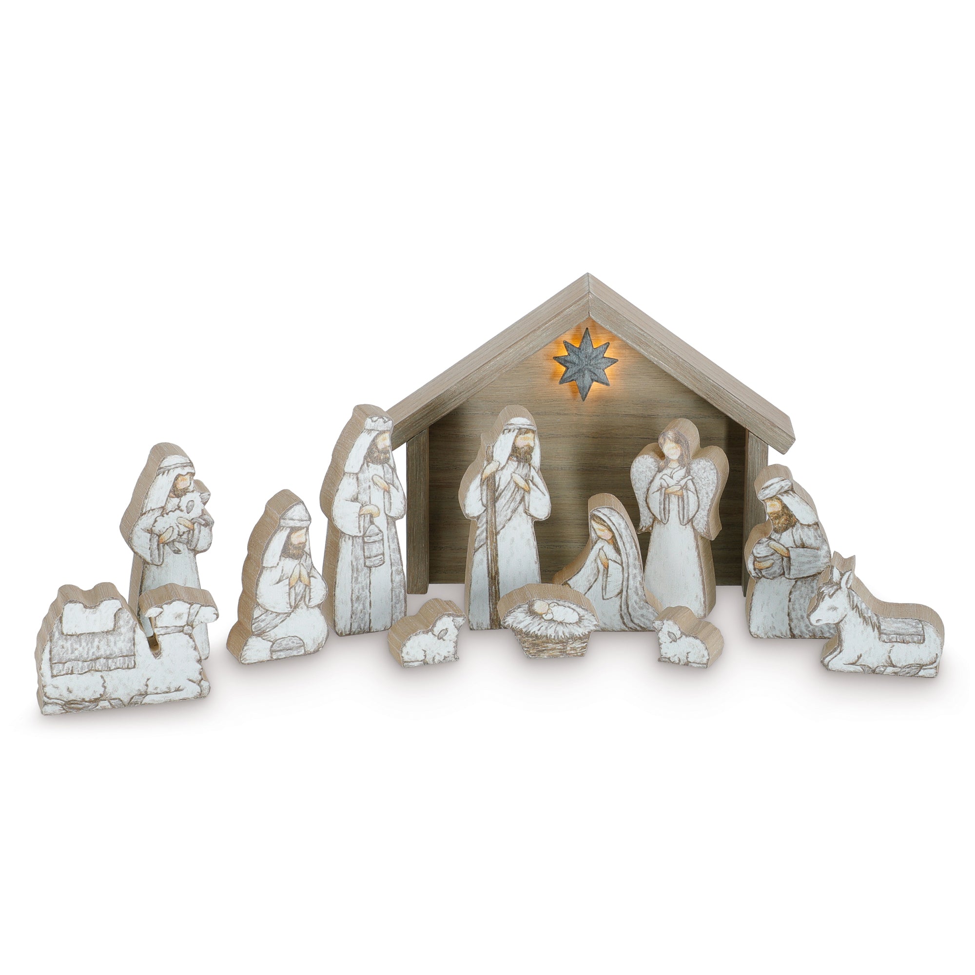 Holiest Night Light Up Nativity - 12 Pieces
