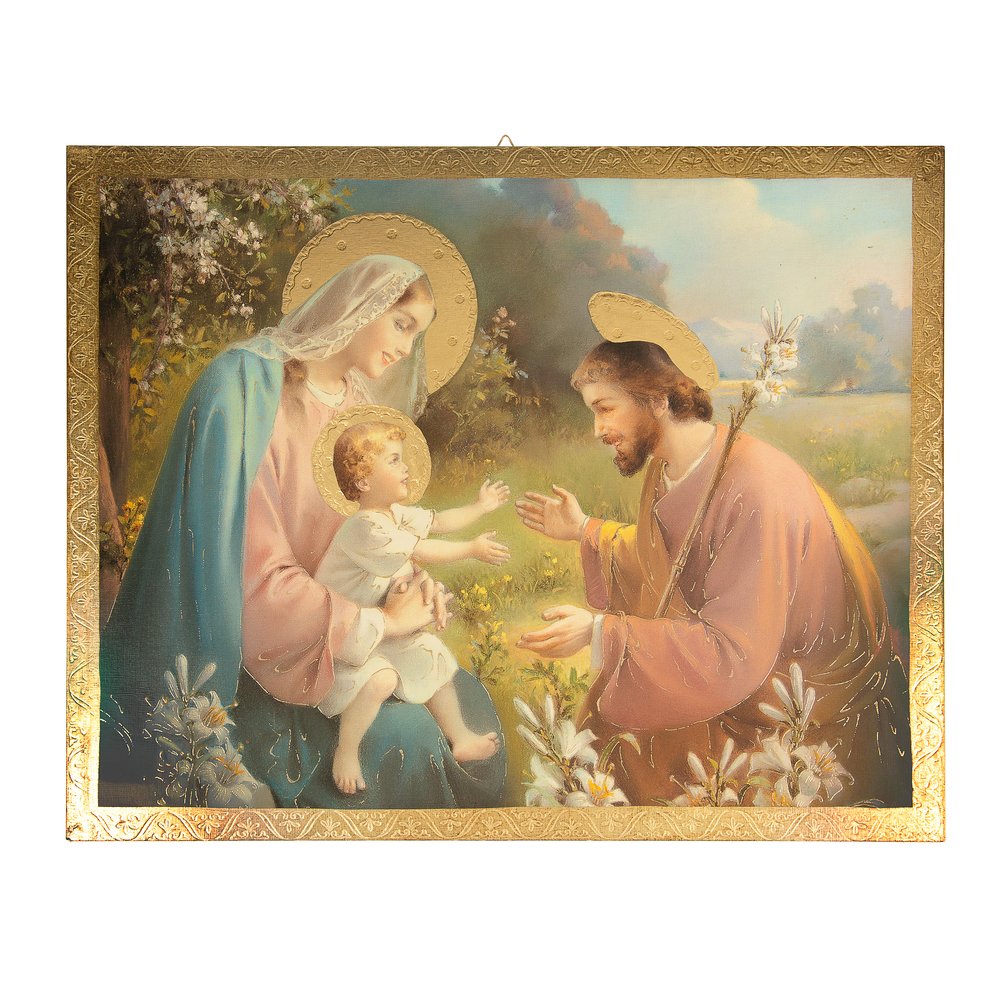 Holy Family by Simeone Florentine Plaque - 12" x 16.5"