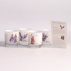 Hope, Faith, Joy & Peace Scented Advent Candle Set - 4 Candles