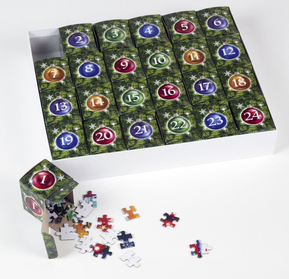 Stained Glass Nativity Jigsaw Puzzle Advent Calendar - 1000 Pieces