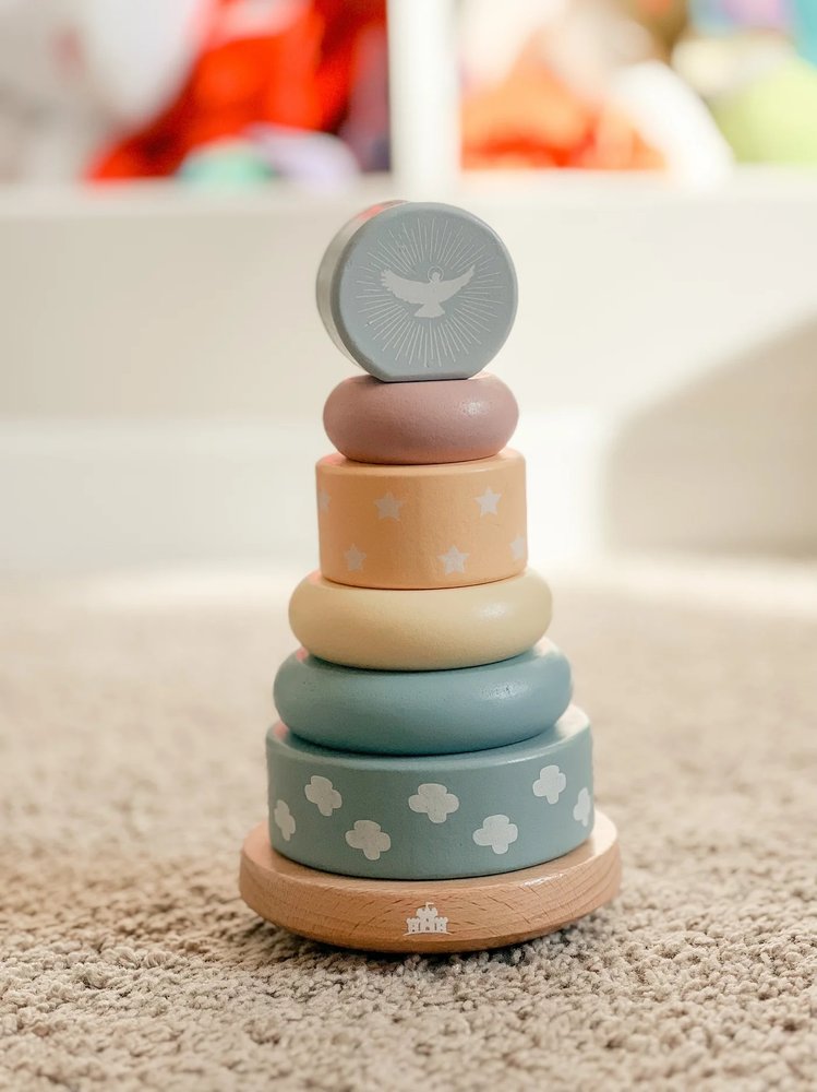Holy Spirit Wooden Tower Toy