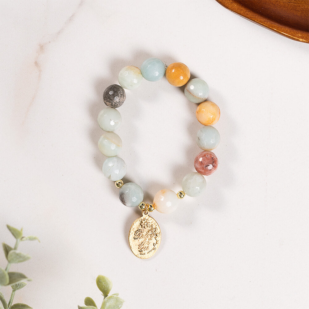 St. Dymphna Amazonite Gemstone Bracelet