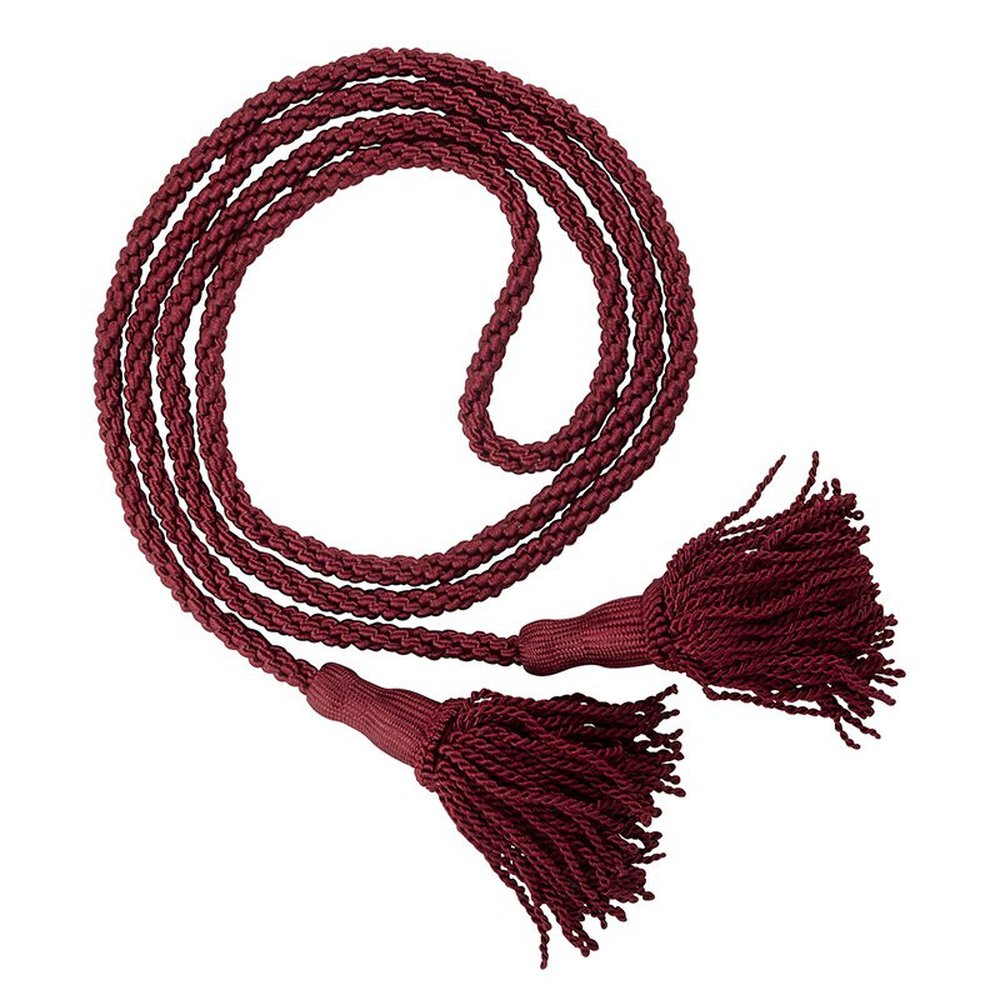 Weighted Burgundy Pew Rope With Tassels - 20'