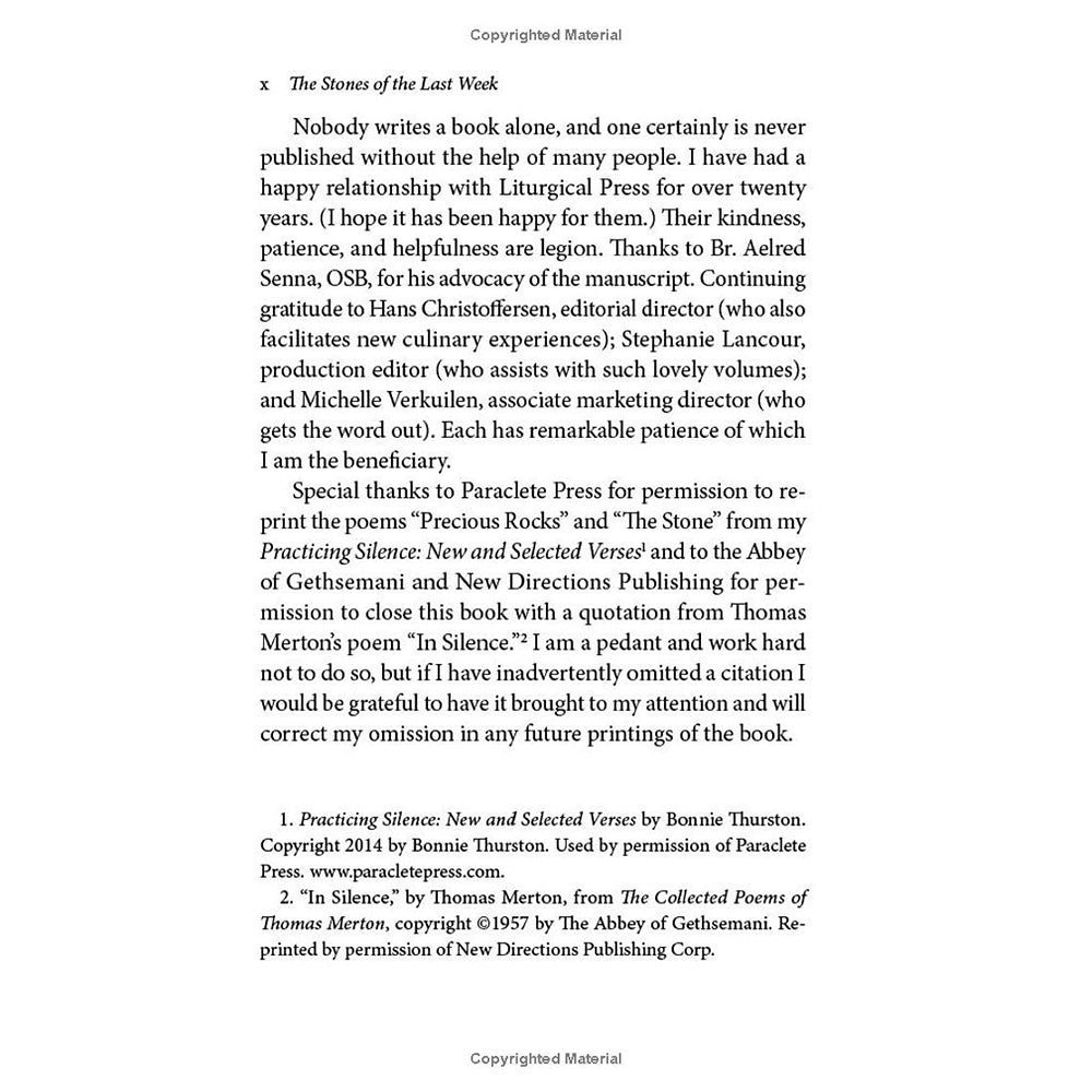 Stones of the Last Week: Impediments to Easter