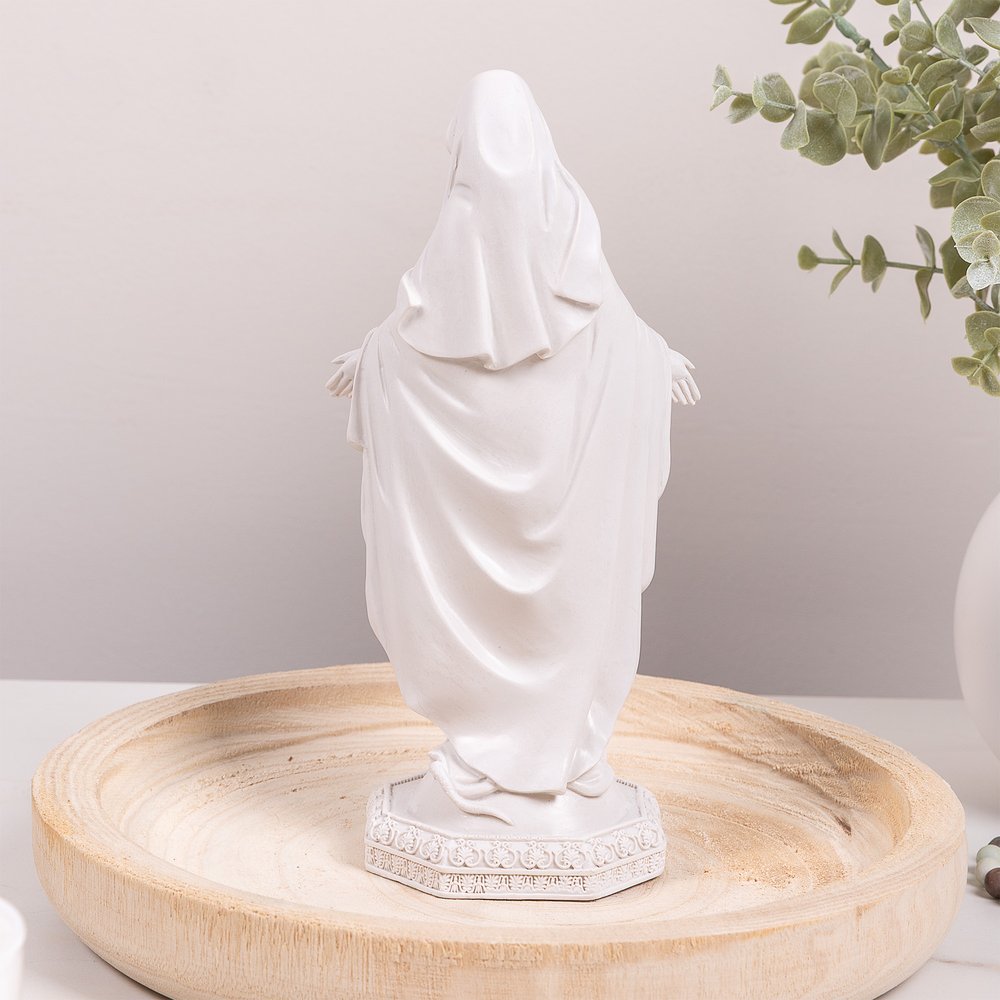 White Our Lady of Grace Statue - 8"