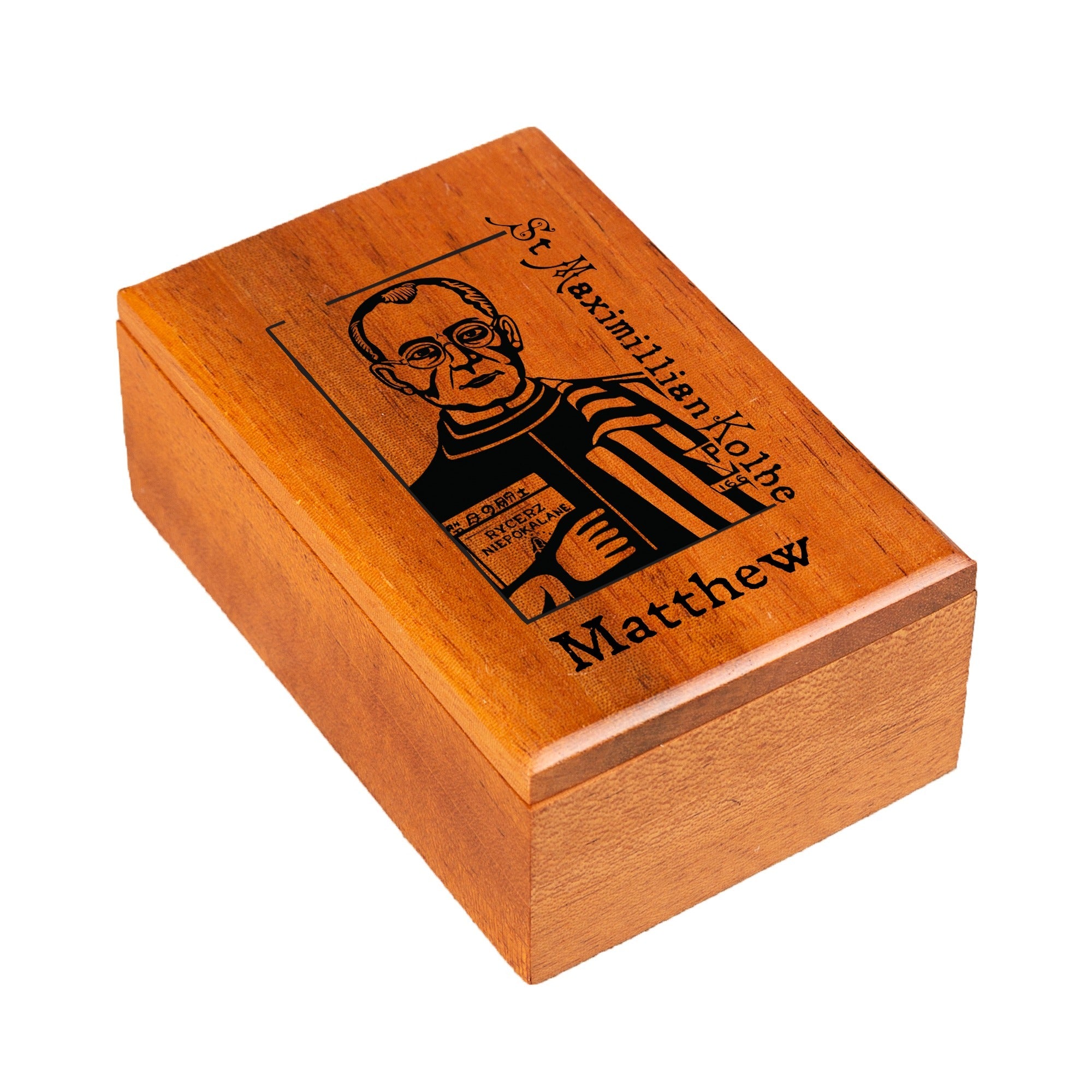 Personalized St. Maximilian Kolbe Keepsake Box