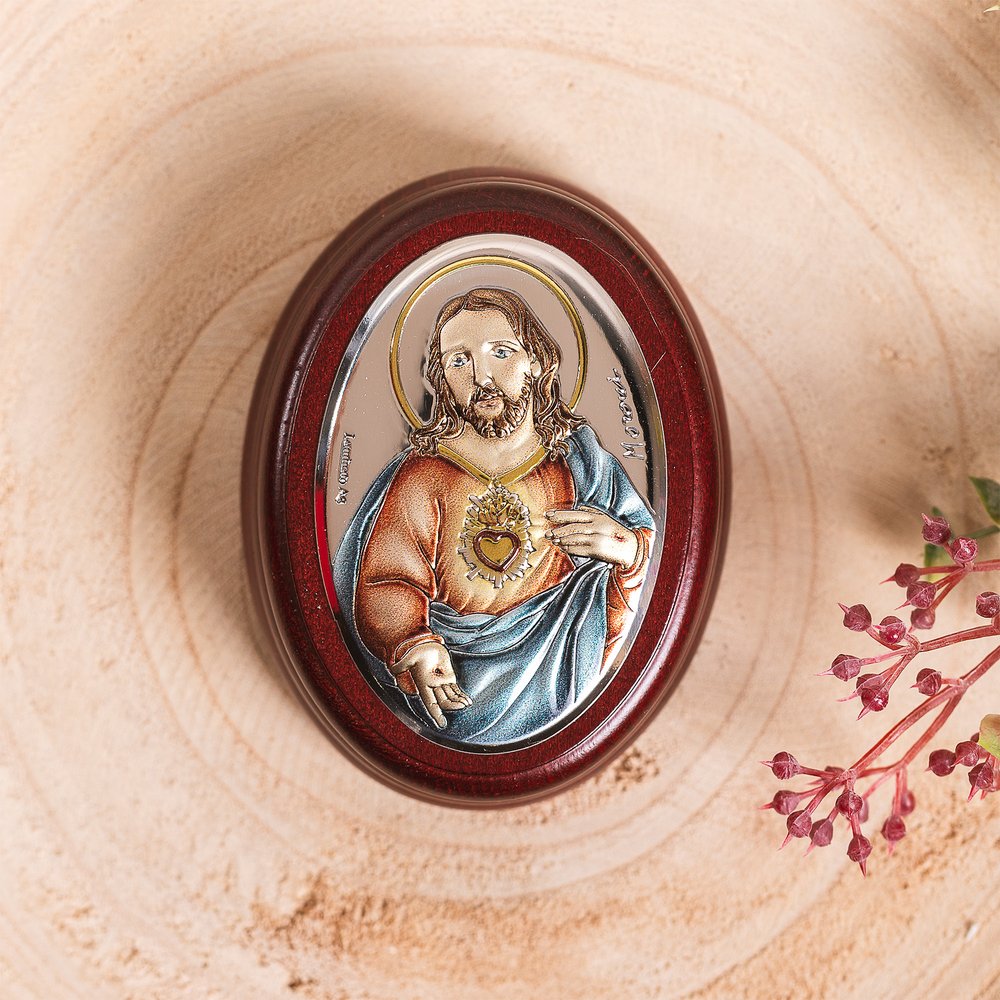 Italian Sacred Heart Rosary Box & Rosary Set