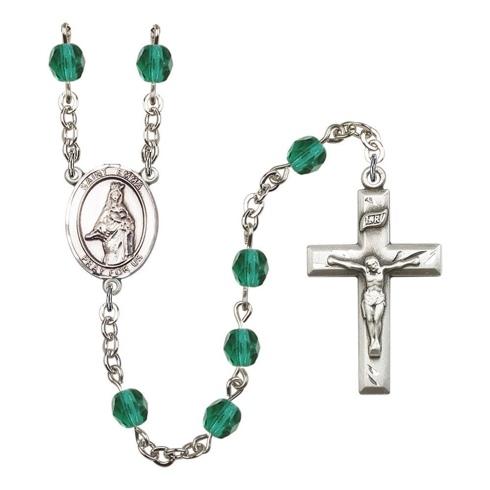 St. Emma Uffing Teal December Rosary 6mm