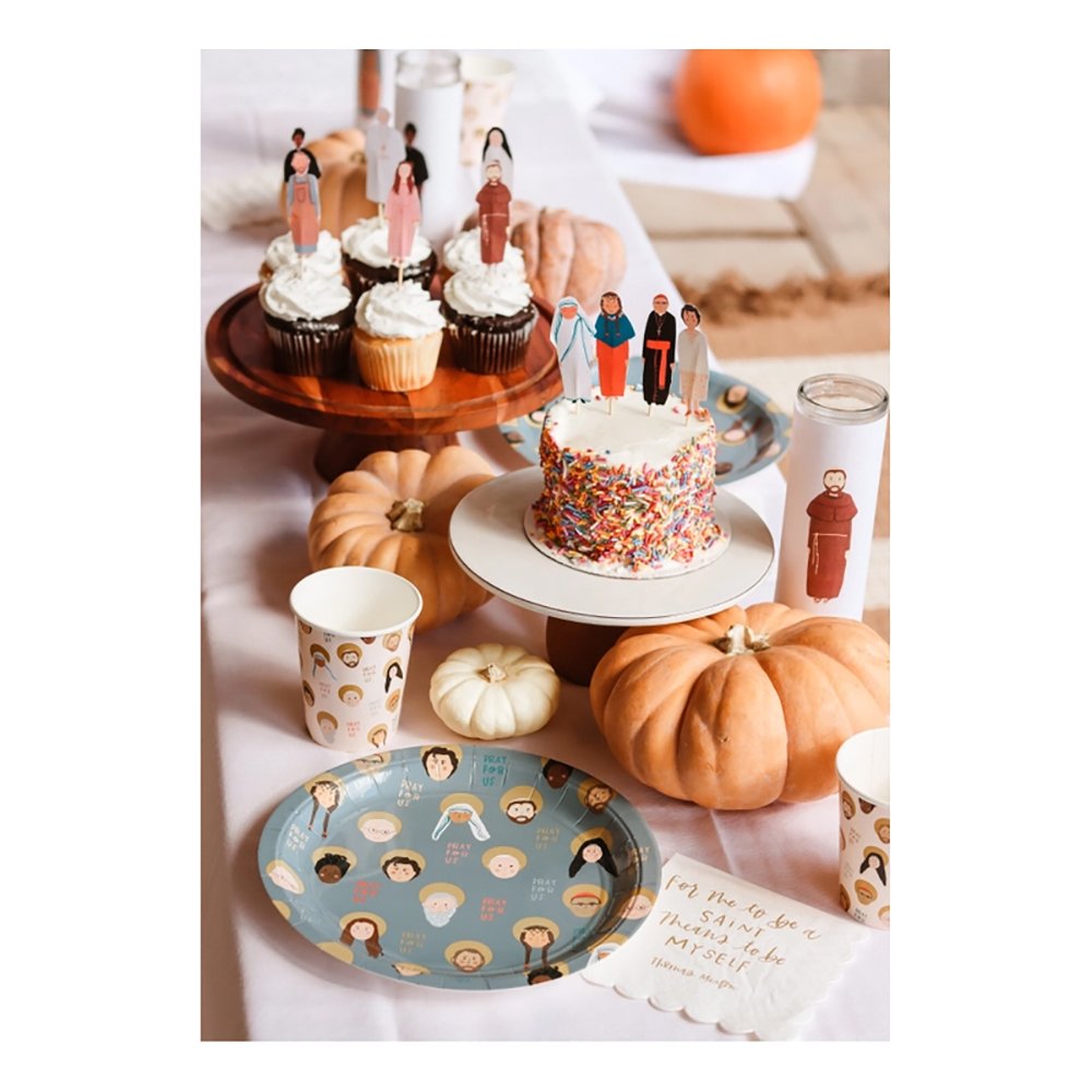 Be A Heart All Saints Party Plates & Cups Set - (8 of Each)
