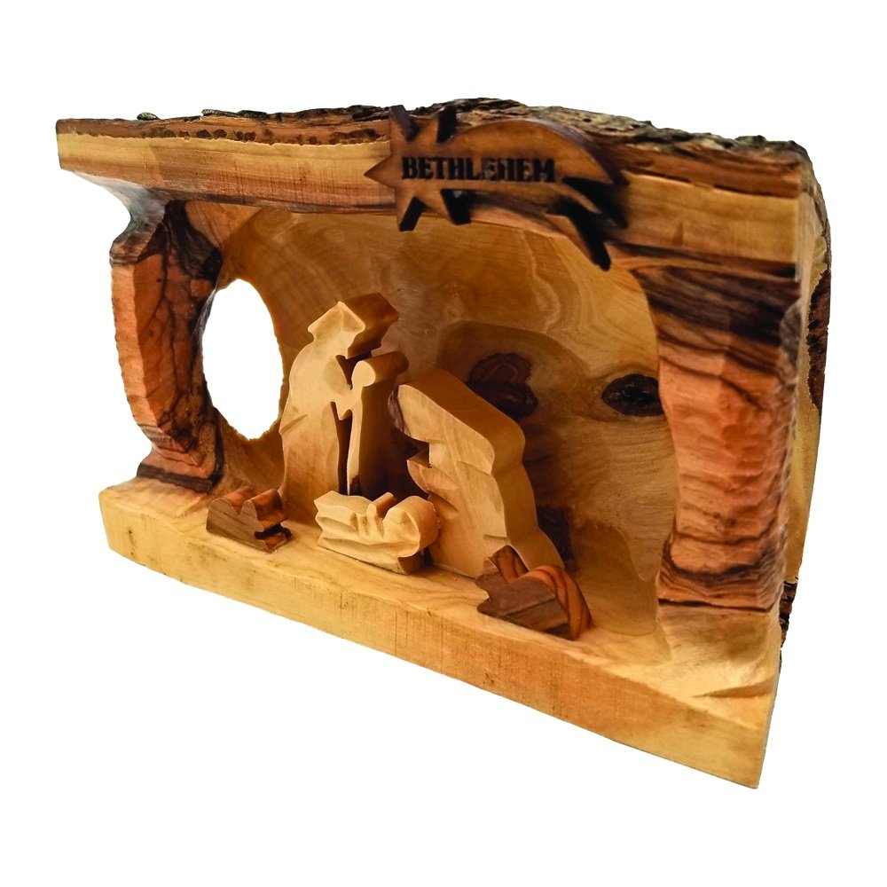 Large Bethlehem Olive Branch One-Piece Nativity - 3.25" x 5.5"