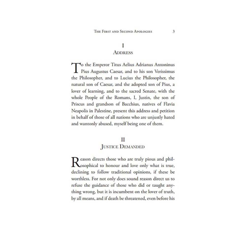 The First and Second Apologies of St. Justin Martyr