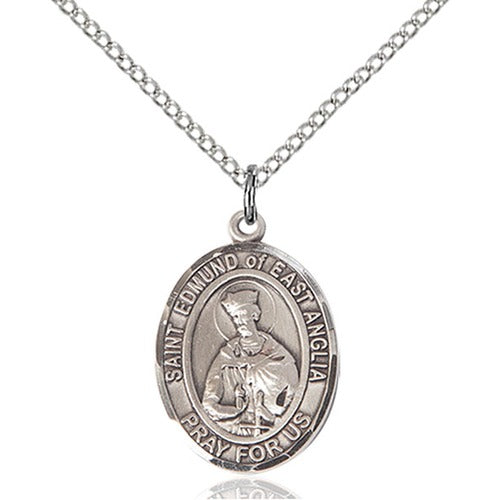 St. Edmund of East Anglia Pendant, Bliss, Sterling Silver