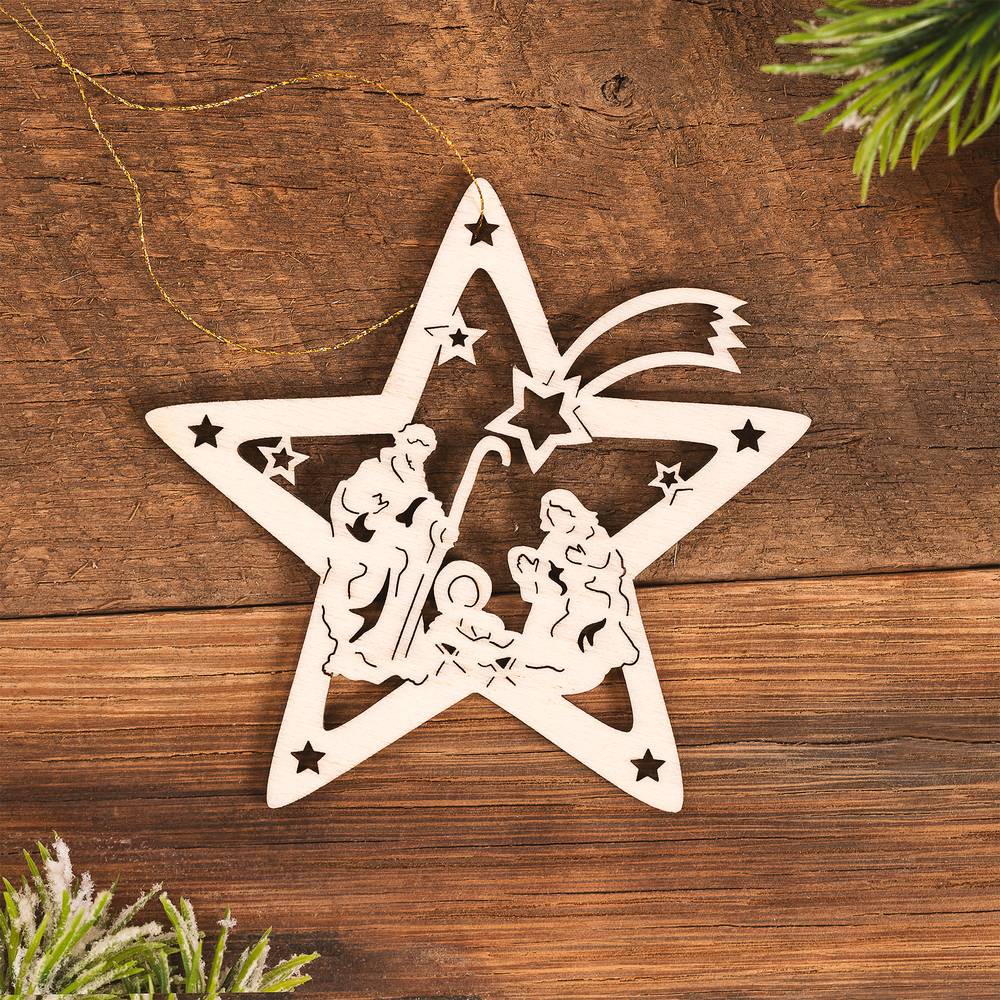 Laser Cut Morning Star Nativity Ornament