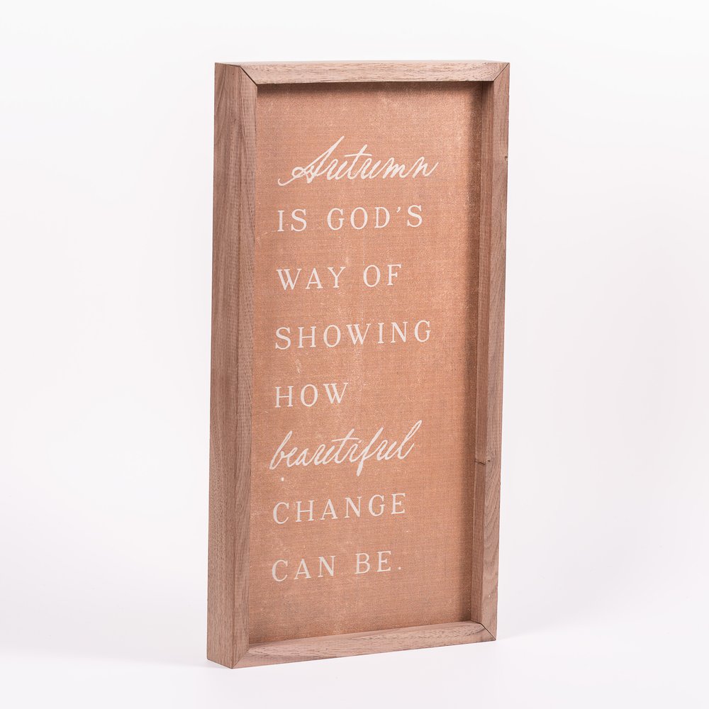 Autumn Is God's Way Framed Wood Wall Art - 8" x 16"