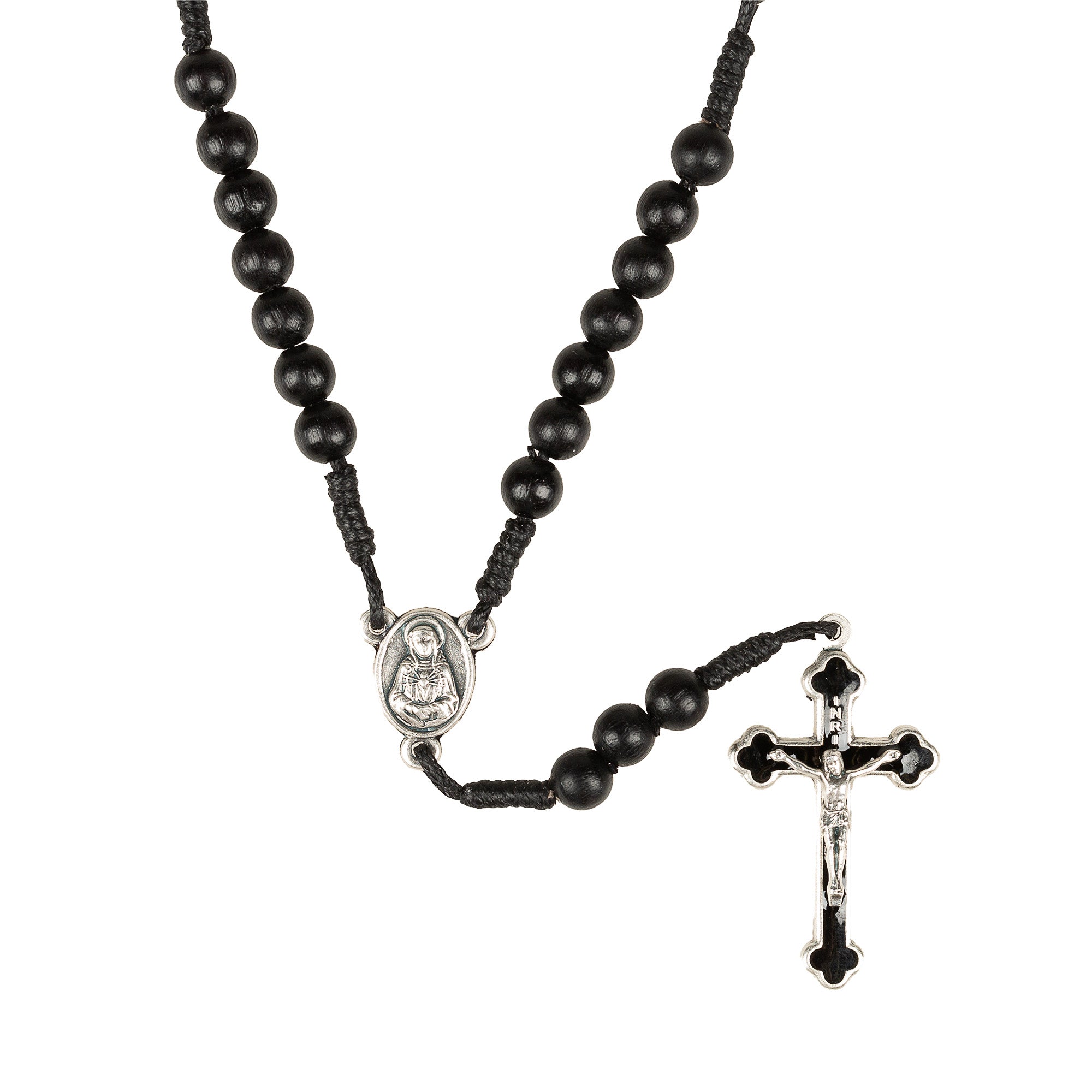 Black Corded Seven Sorrows Chaplet