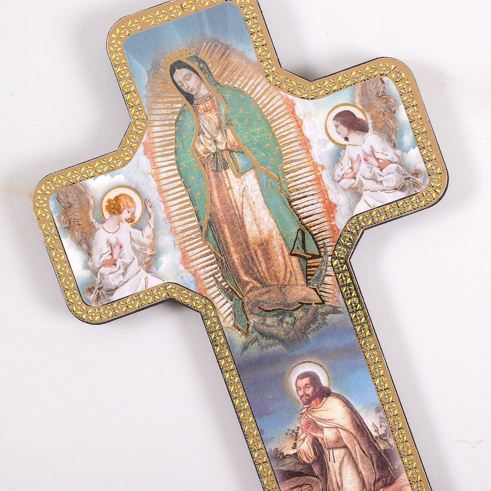 O.L. of Guadalupe & St. Juan Diego Blessing Wall Cross - 7"