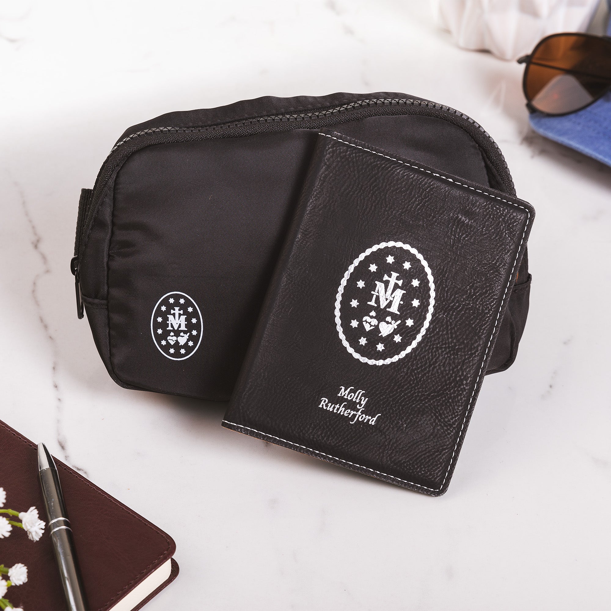 Miraculous Medal Passport Cover & Belt Bag Set - 2 Pieces