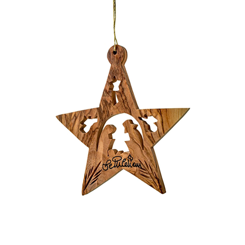 Holy Land Nativity & Angels Christmas Star Ornament