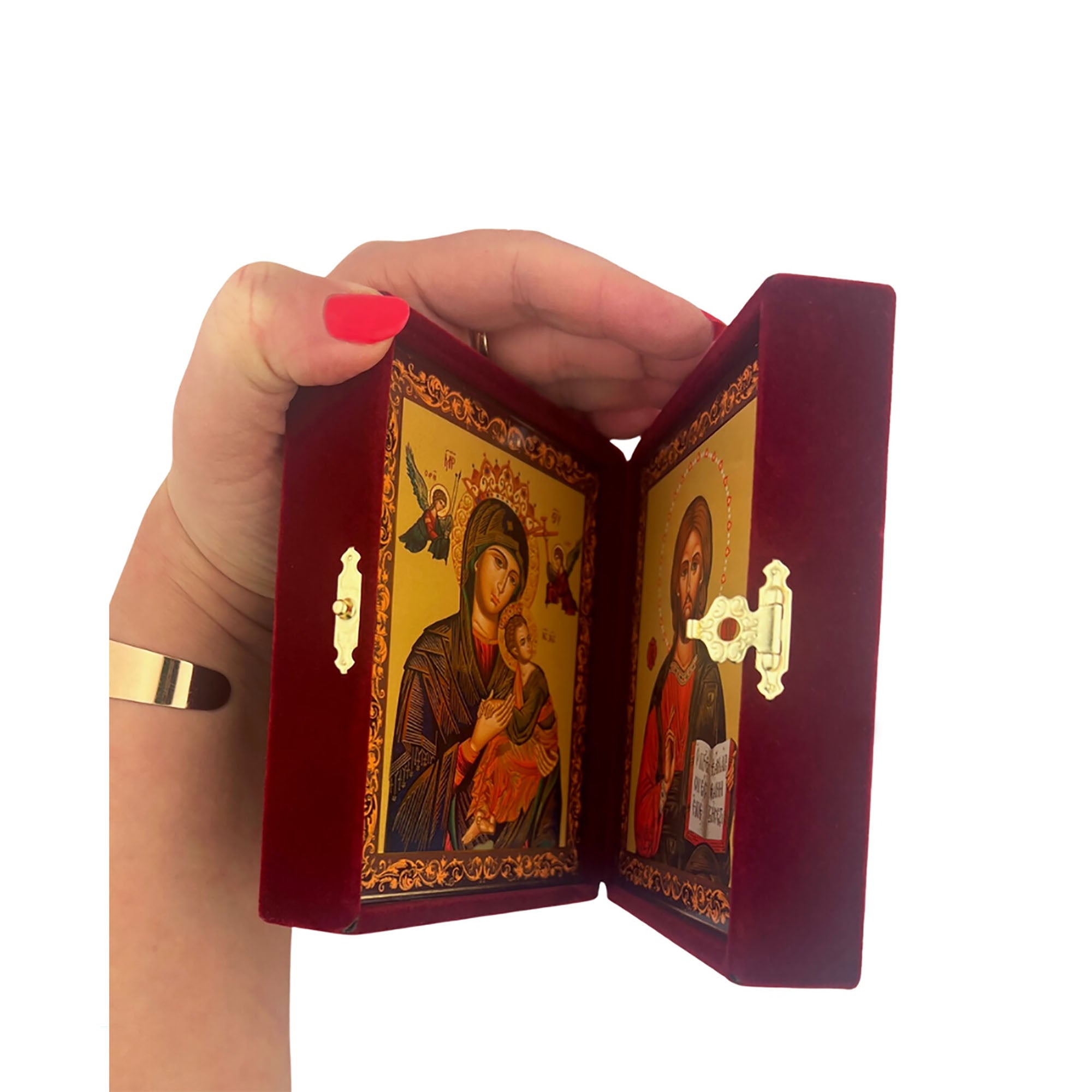 Our Lady of Perpetual Help & Christ the Teacher Icon Diptych