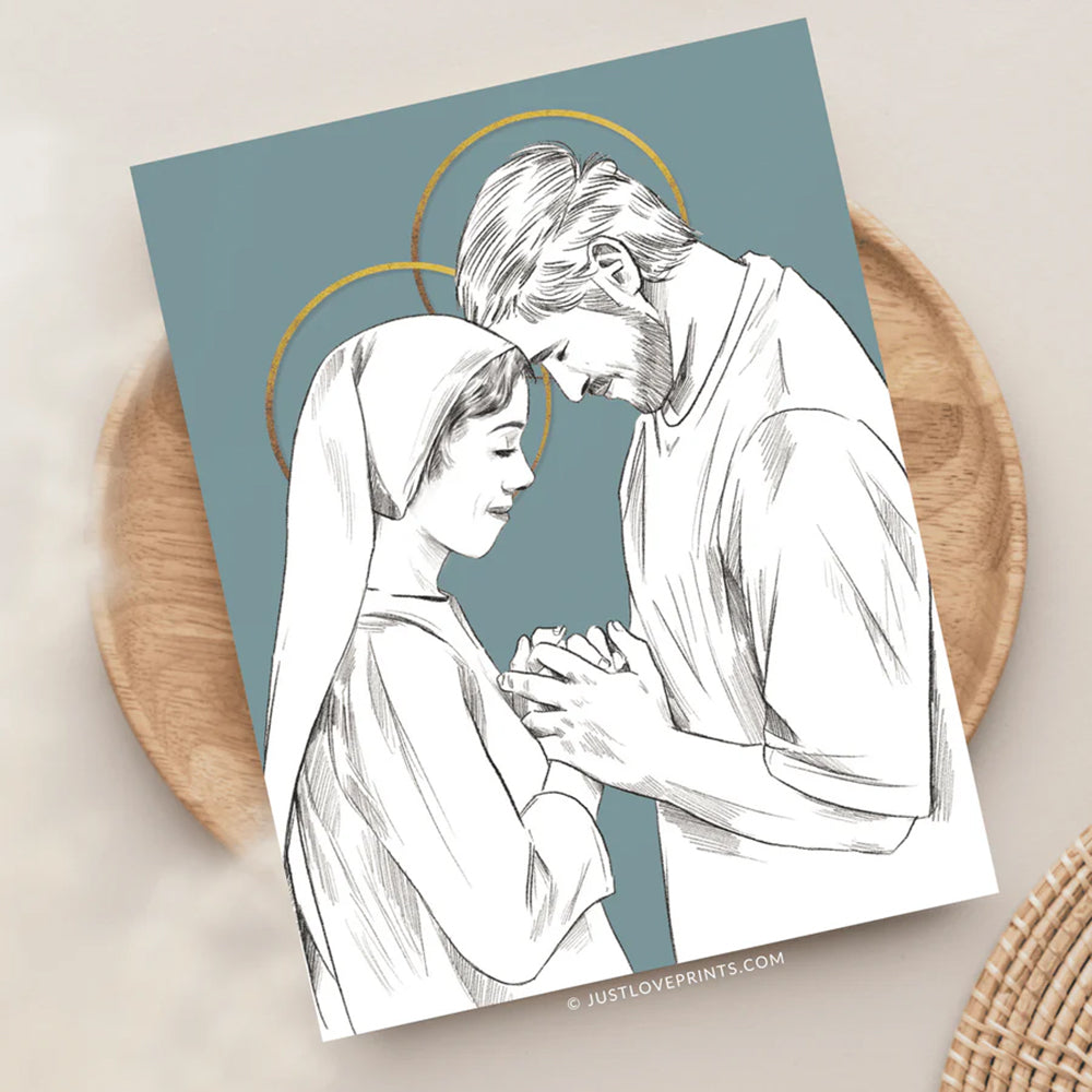 Mary & Joseph Praying Greeting Card