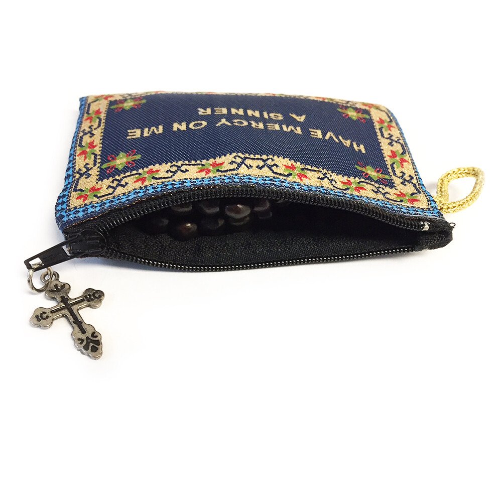 Jesus Prayer Pouch & Wooden Prayer Beads