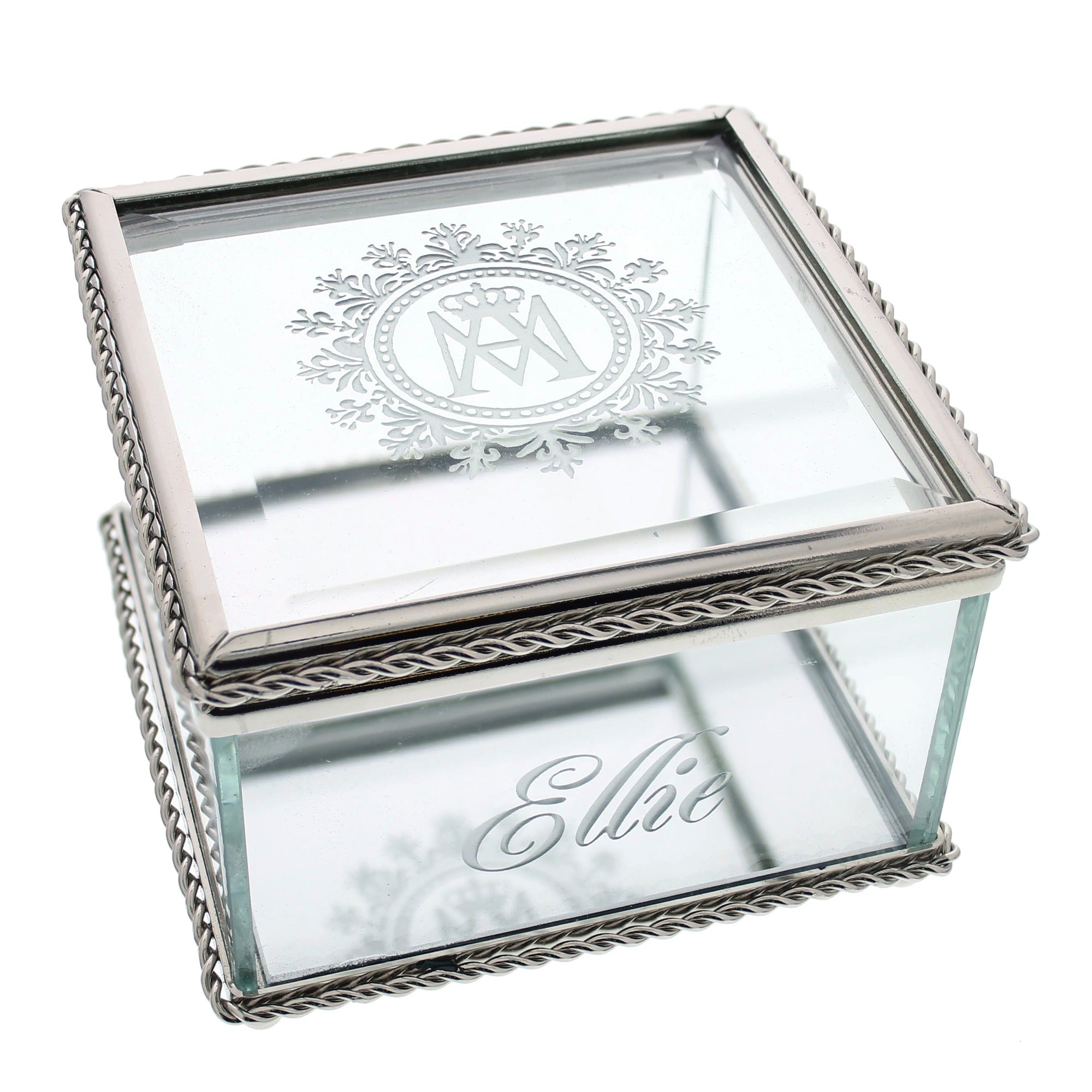 Ave Maria Glass Keepsake Box