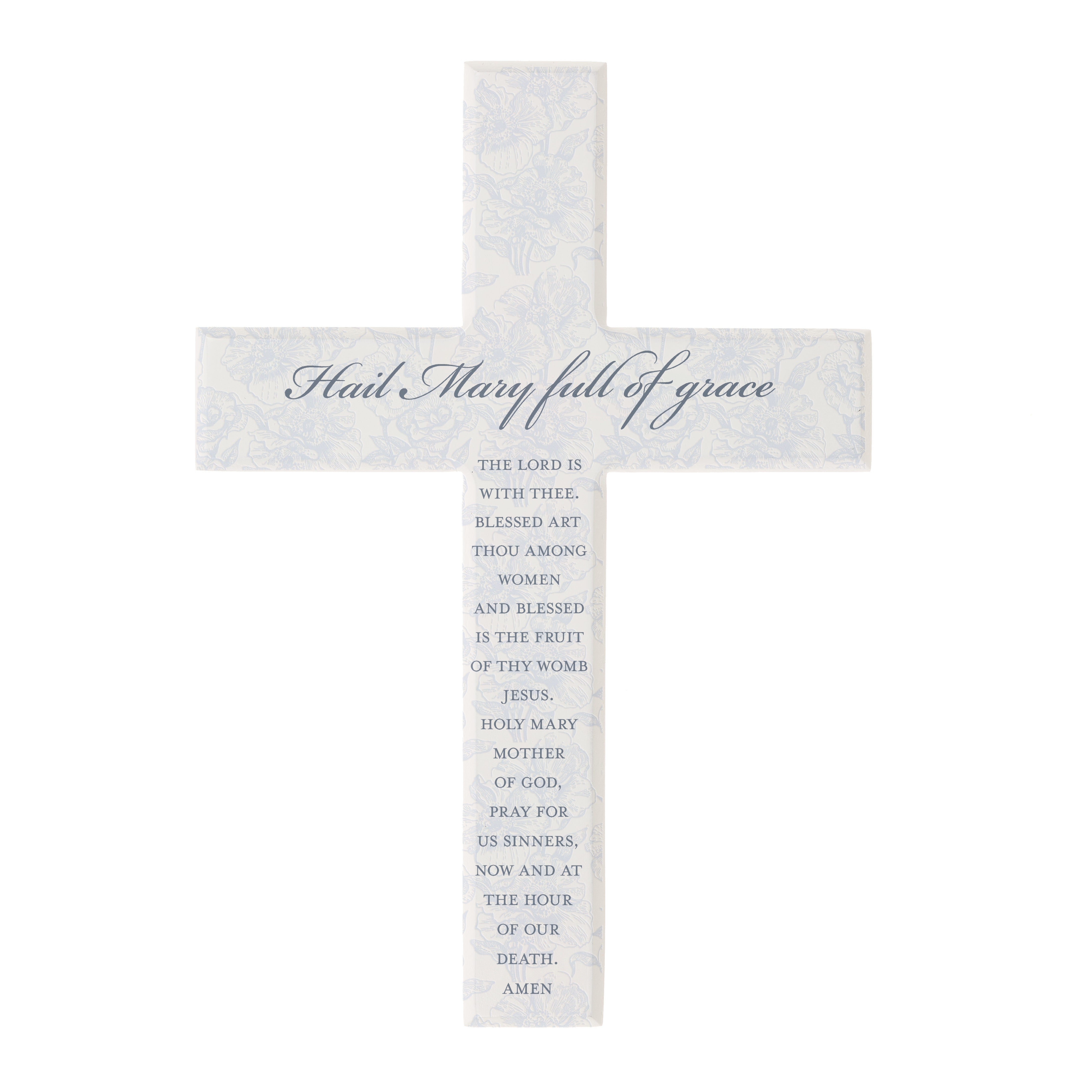 Hail Mary Toile Wall Cross - 10"