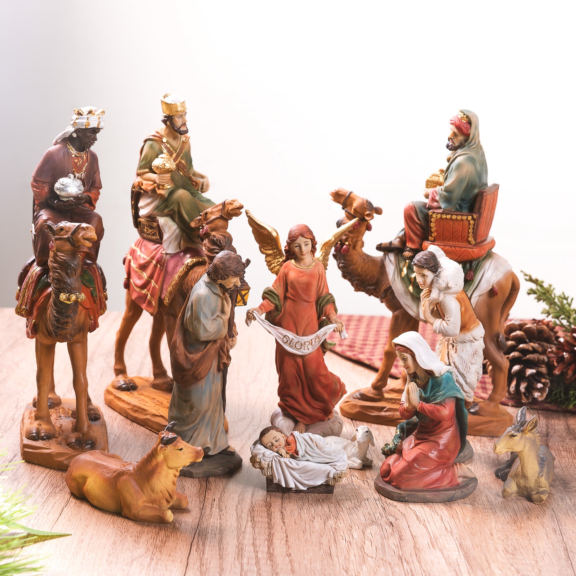 Nativity Set with Wise Men on Camels
