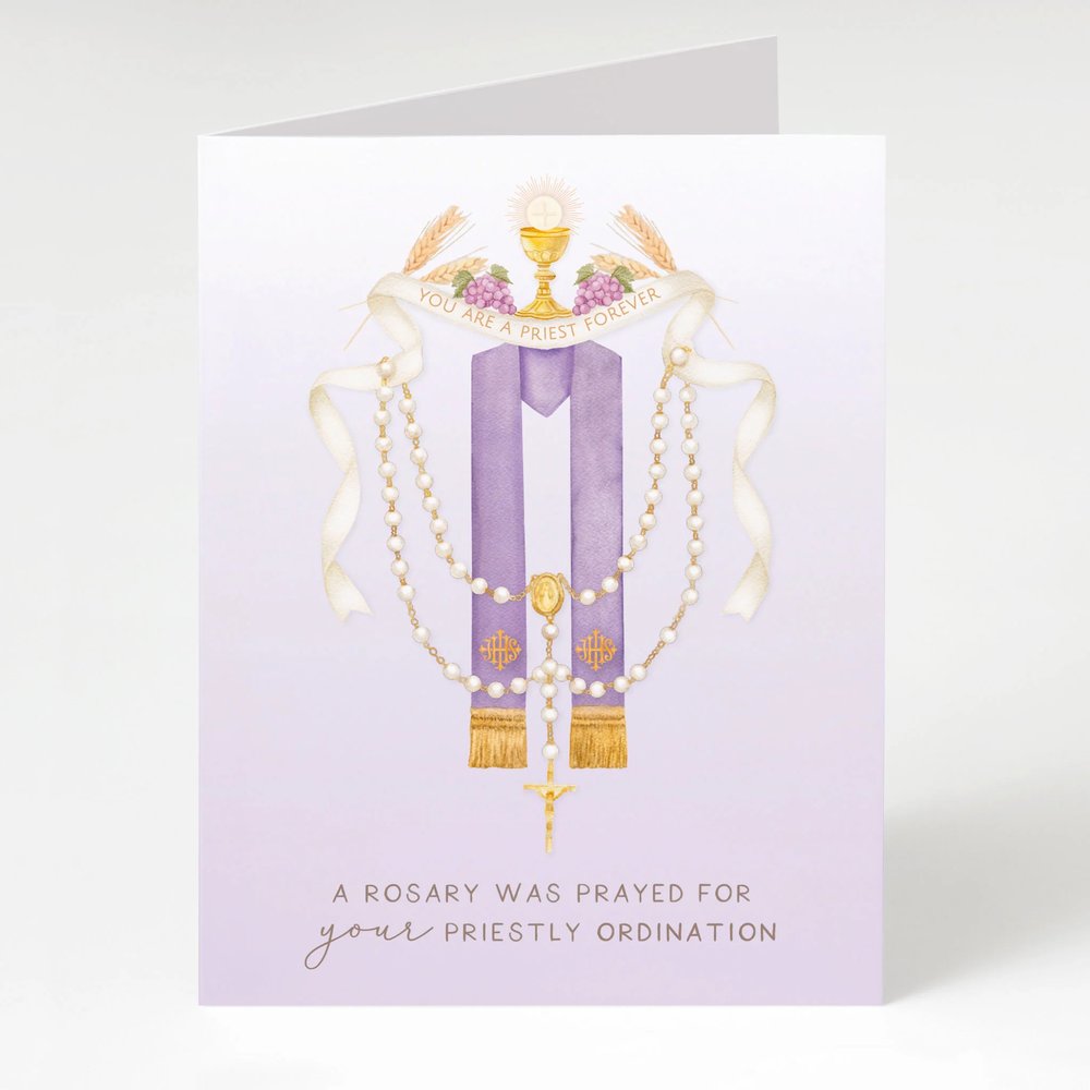 I Prayed a Rosary for Your Ordination to the Priesthood Greeting Card