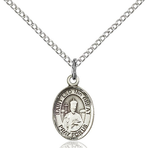 Sterling Silver St. Leo the Great Petite Pendant
