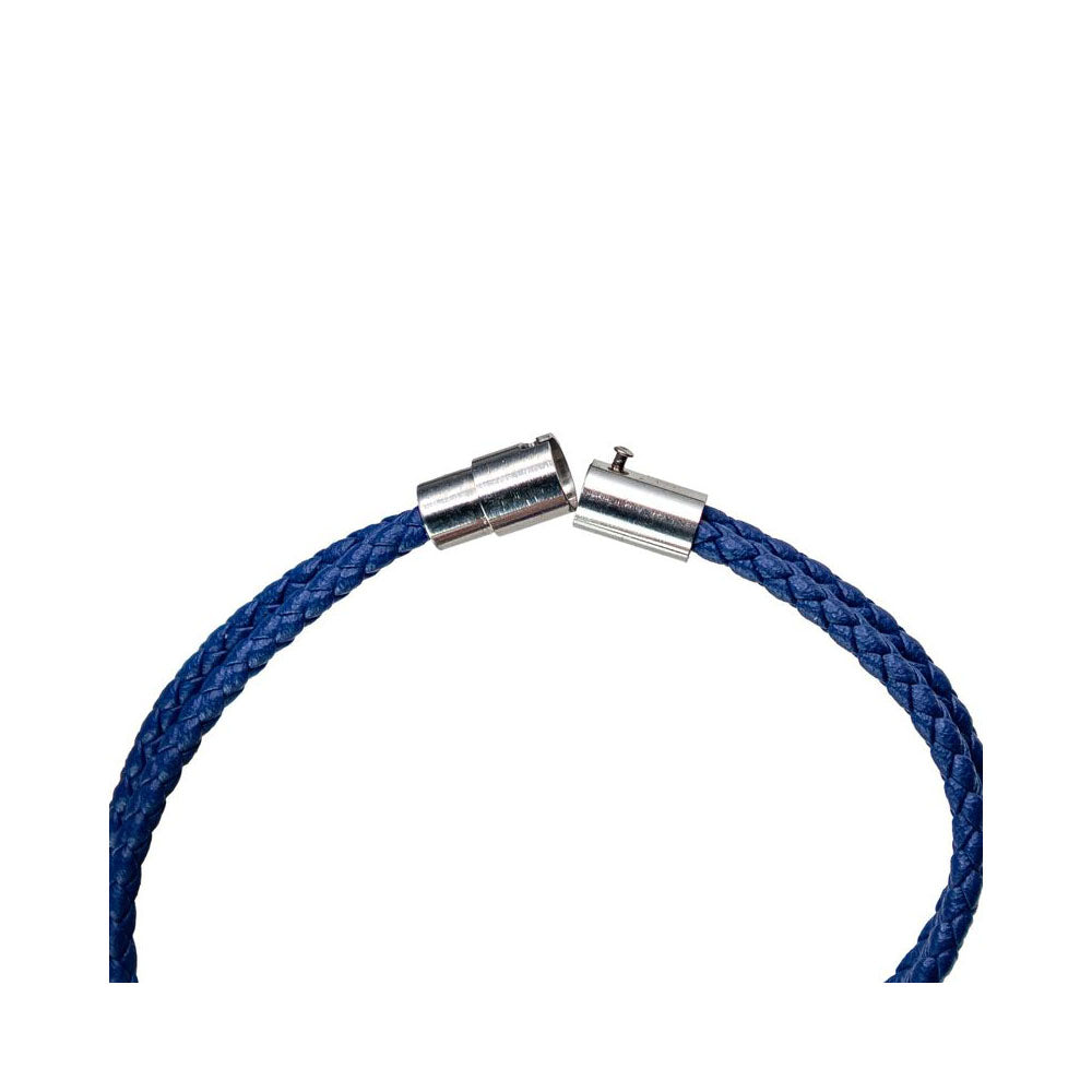 Trust in the Lord Blue Leather Corded Bracelet