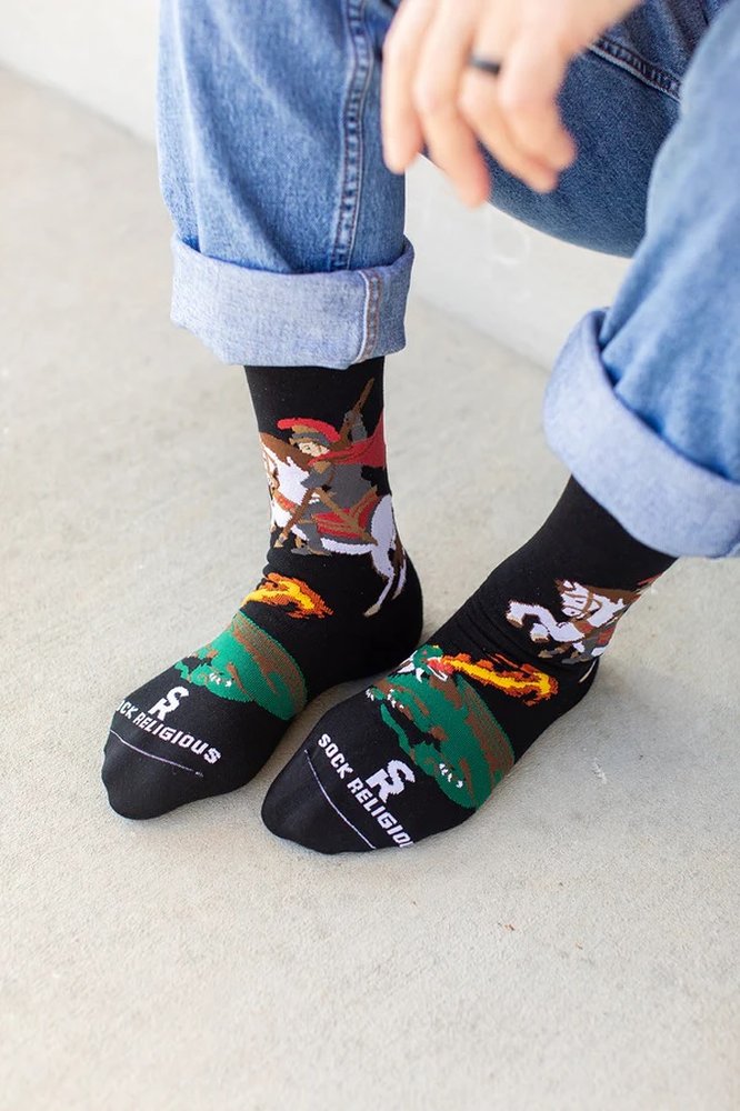 St. George & the Dragon Adult Socks