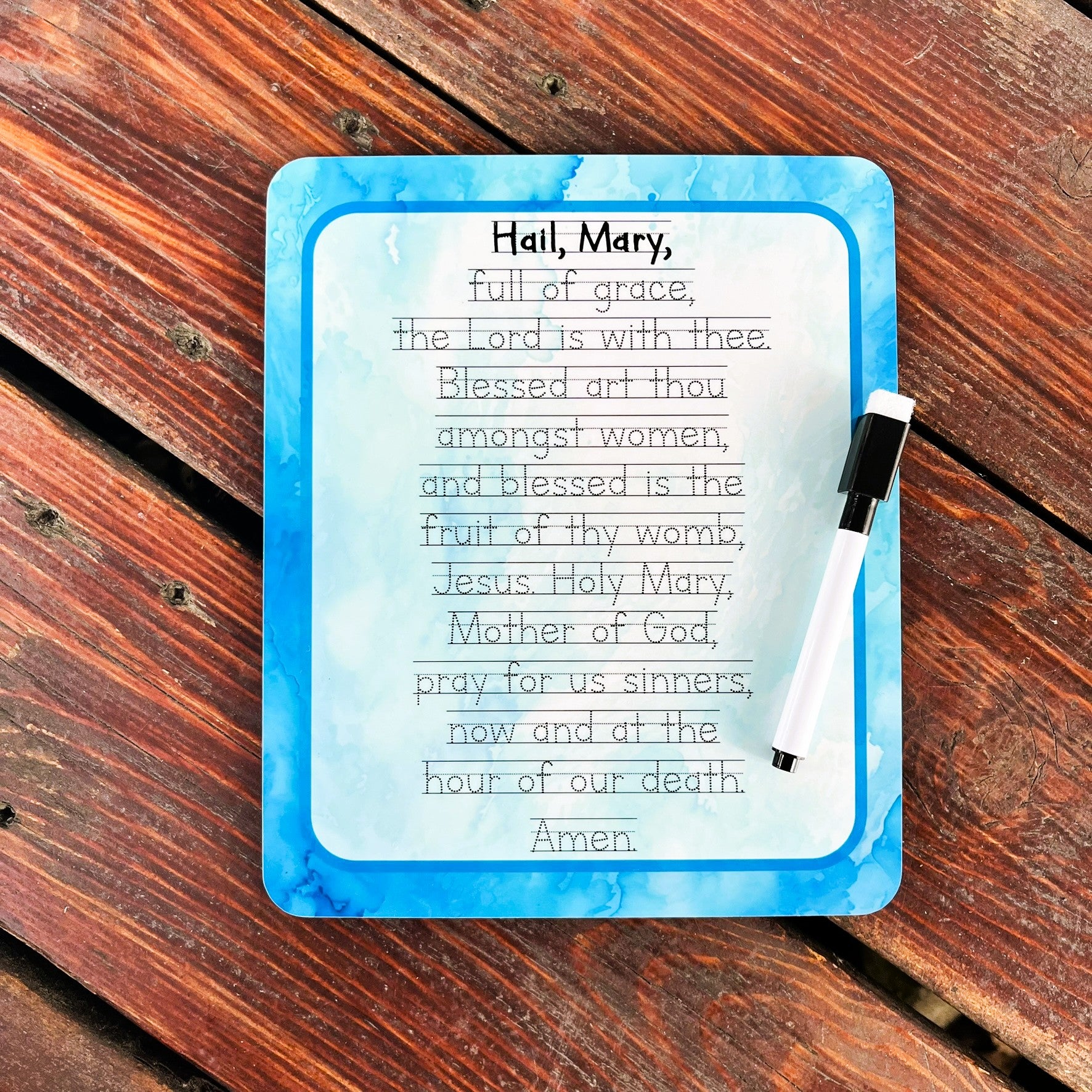 Rosary Prayers Tracing Dry-Erase Boards & Markers Set
