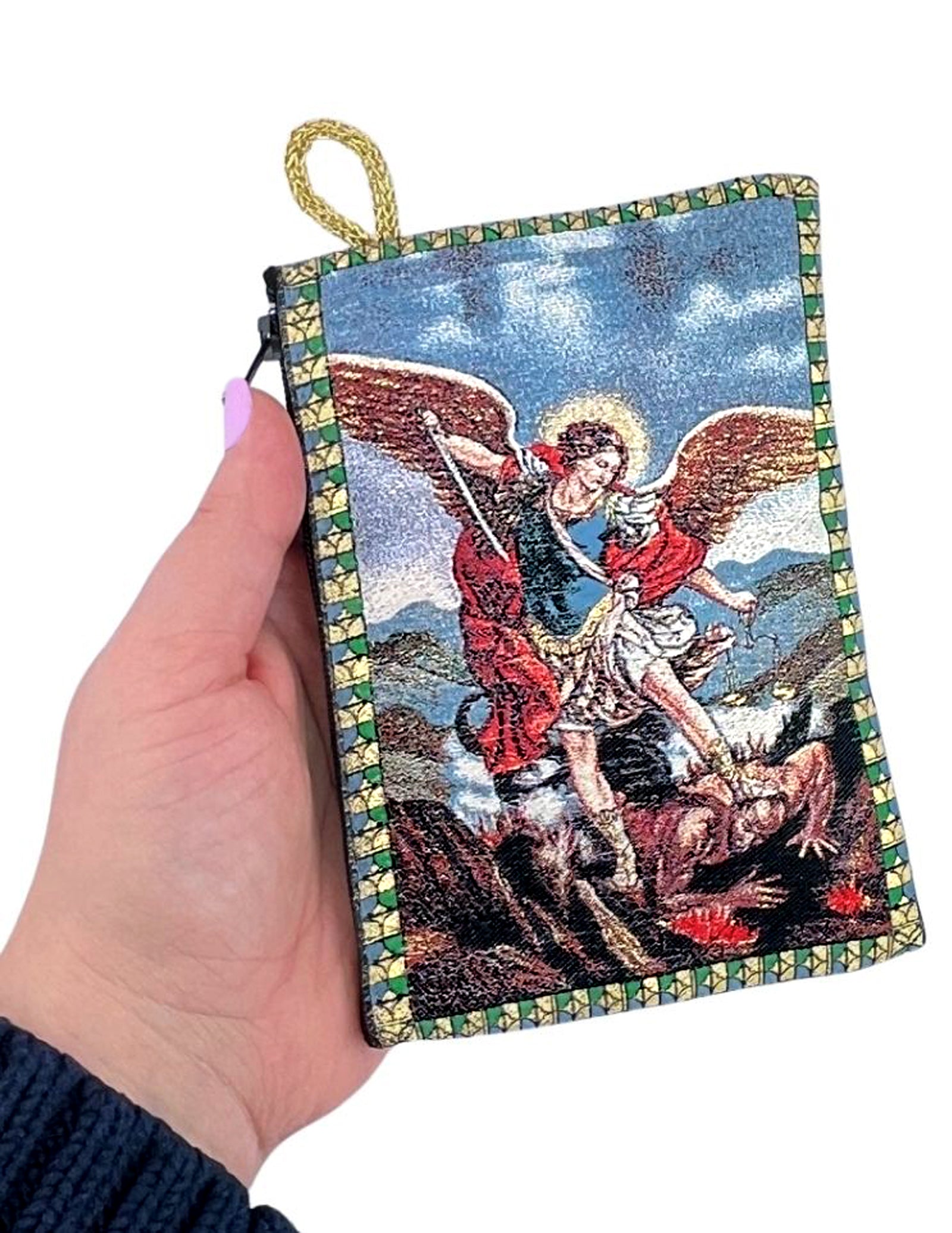 Our Lady of Guadalupe & St. Michael Two Sided Rosary Pouch