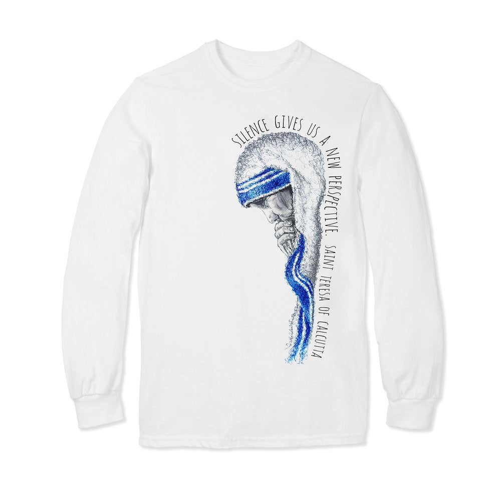 Mother Teresa "Silence" Long Sleeve T-Shirt