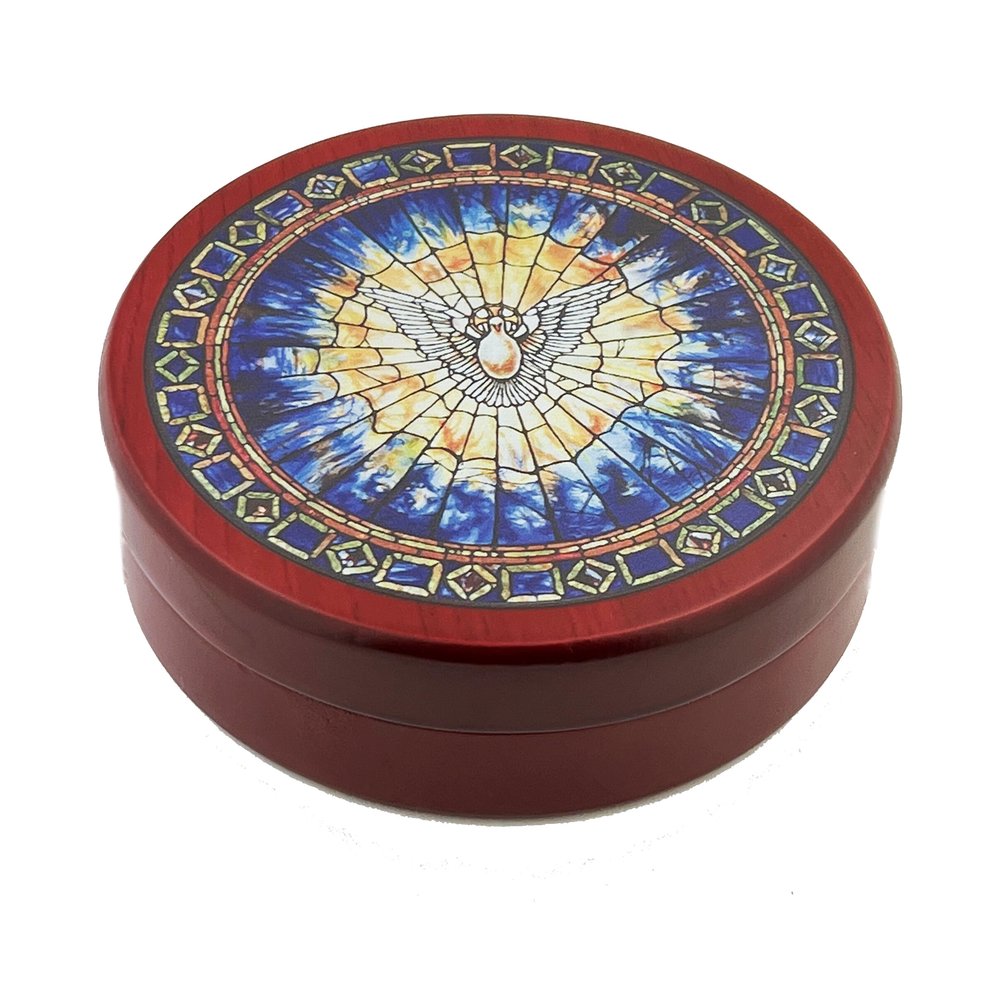 Holy Spirit Window Wooden Keepsake Box