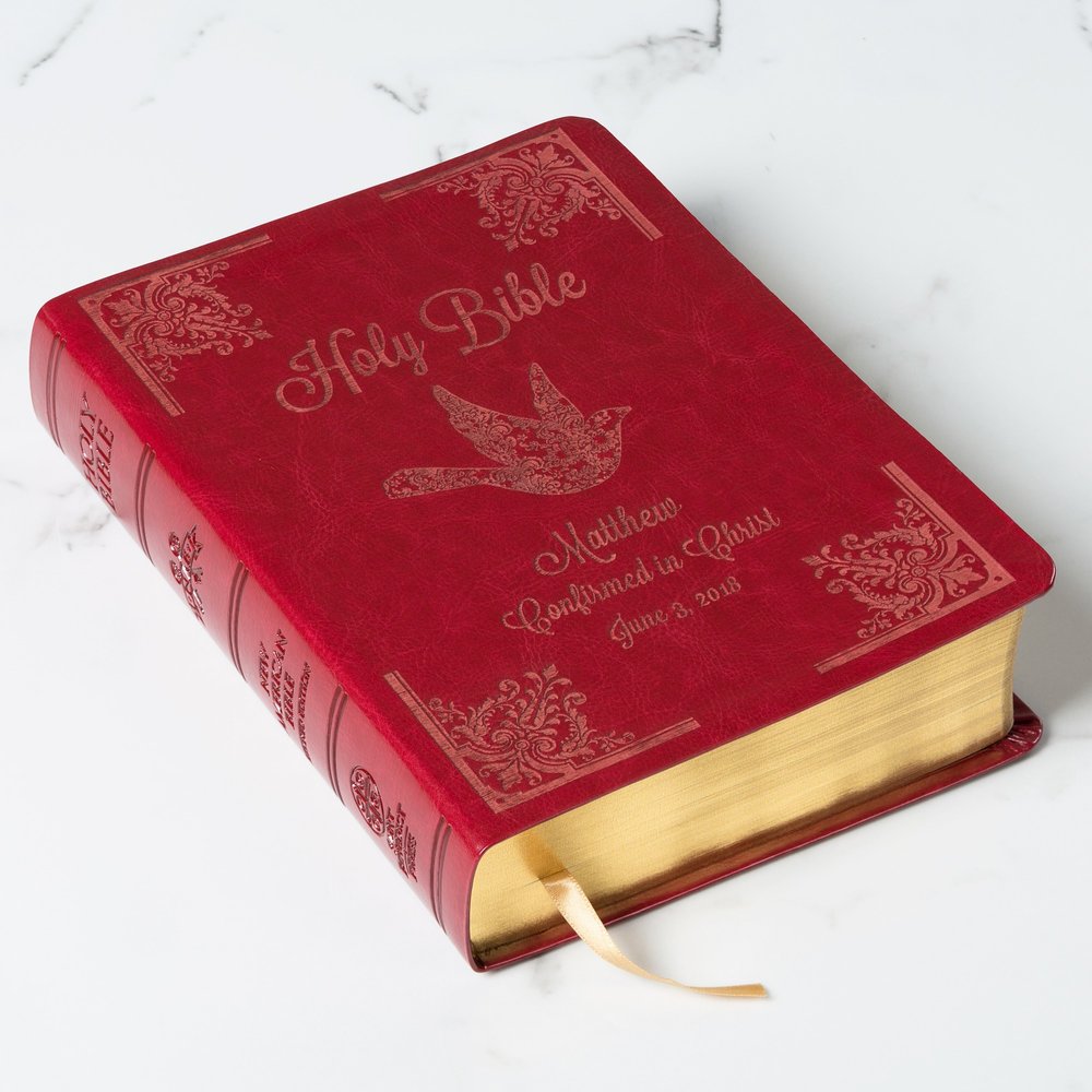 Personalized Confirmation Bible & Journal Gift Box with Holy Spirit Stickers