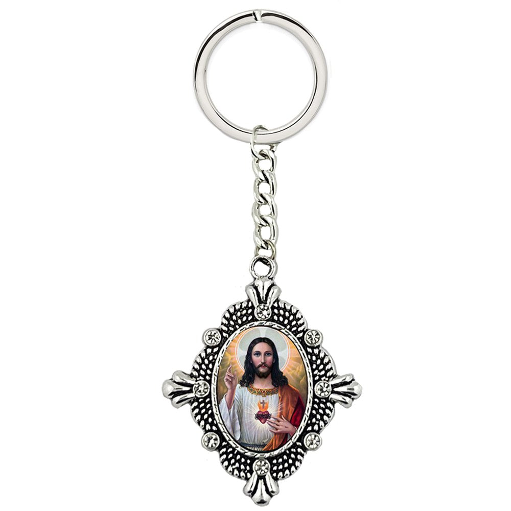 Sacred Heart Icon Key Chain