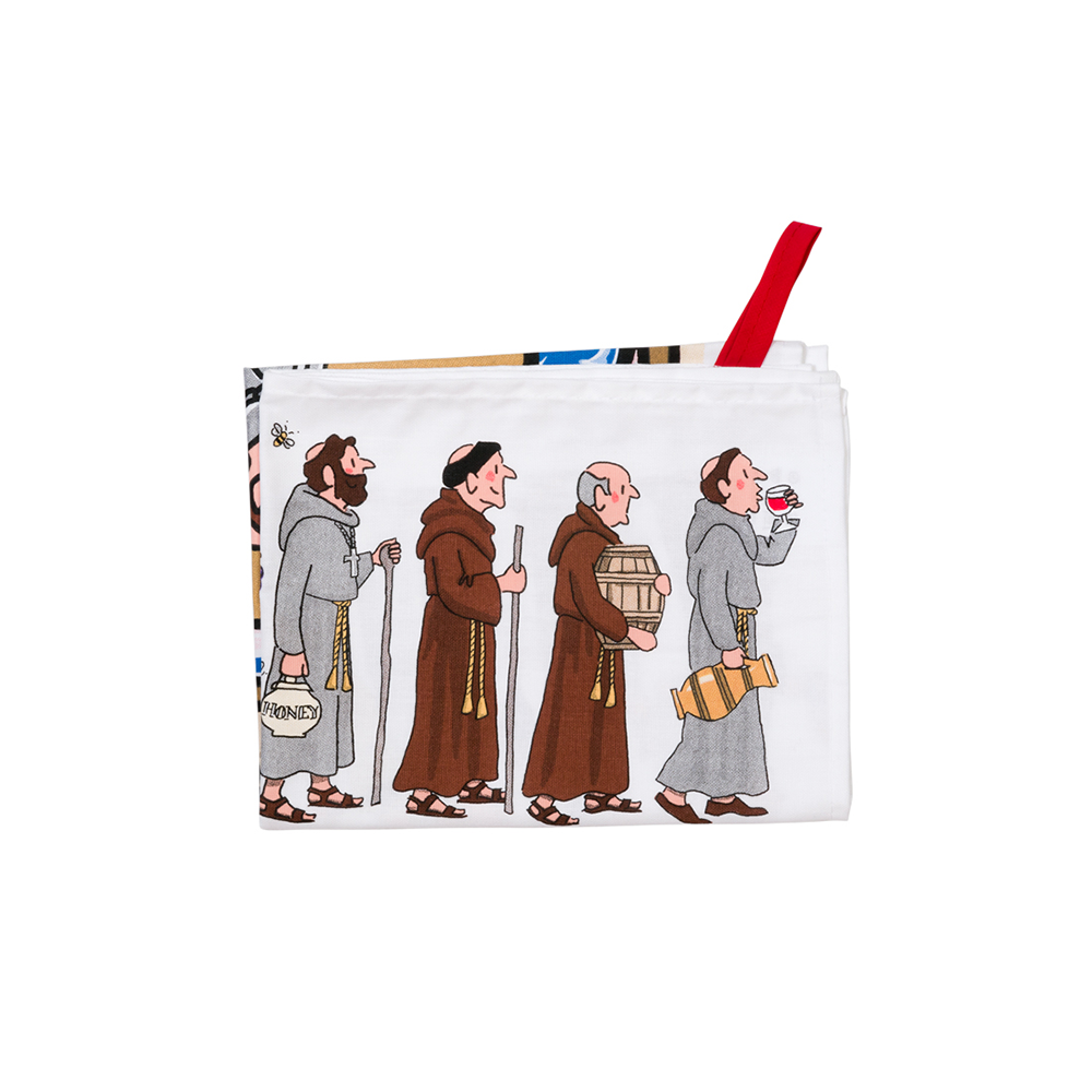 Monks Procession Cotton Tea Towel