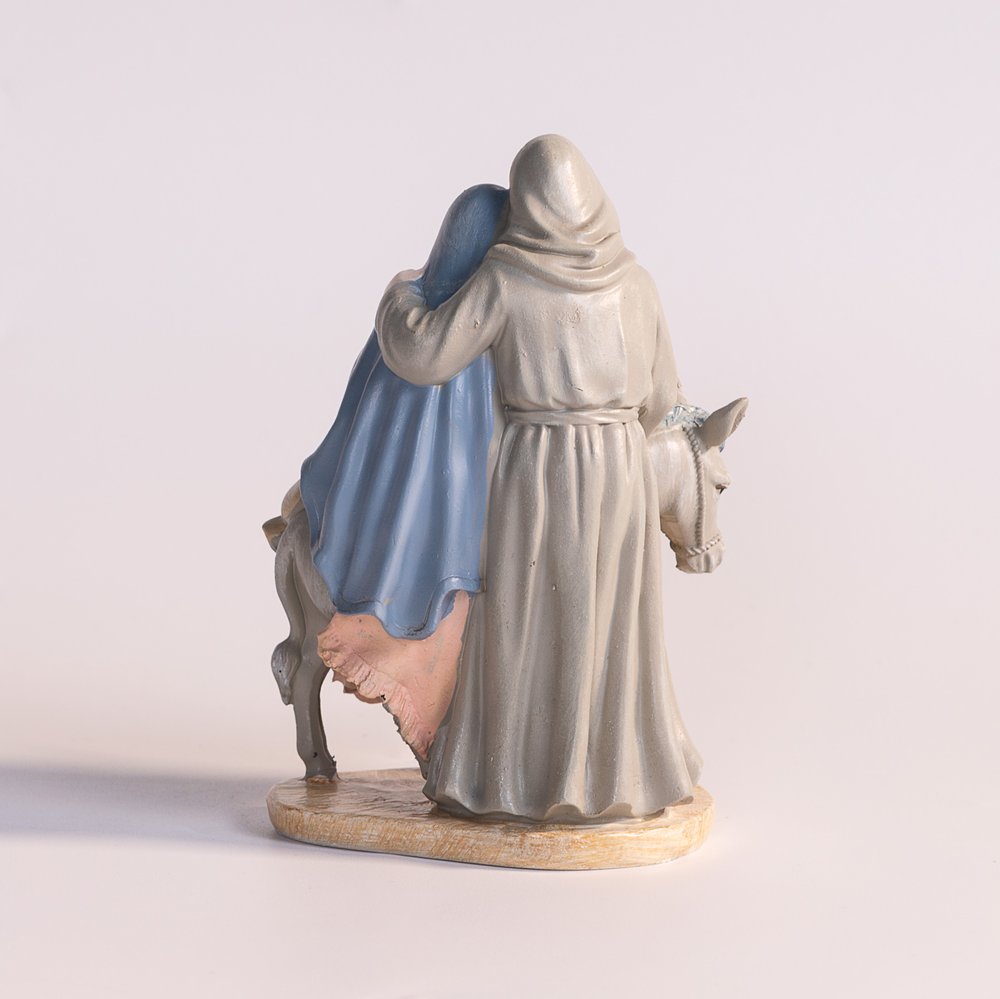 Holy Family with Donkey Figurine - 5.25"