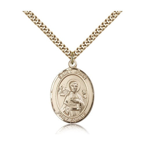 14kt Gold Filled St. John the Apostle Pendant w/ chain | The Catholic ...