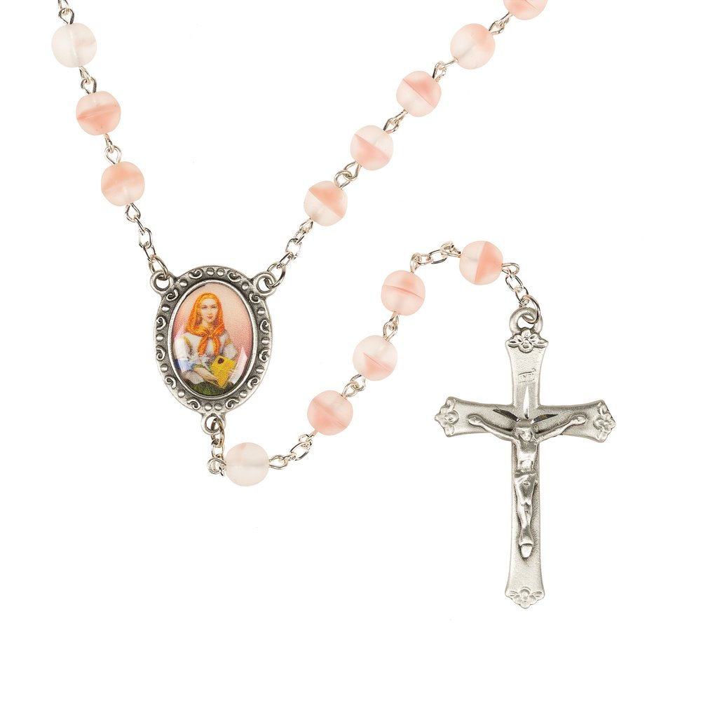 Coral Pink St. Dymphna Rosary