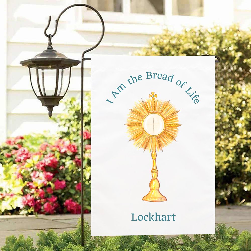 Personalized Bread of Life Garden Flag