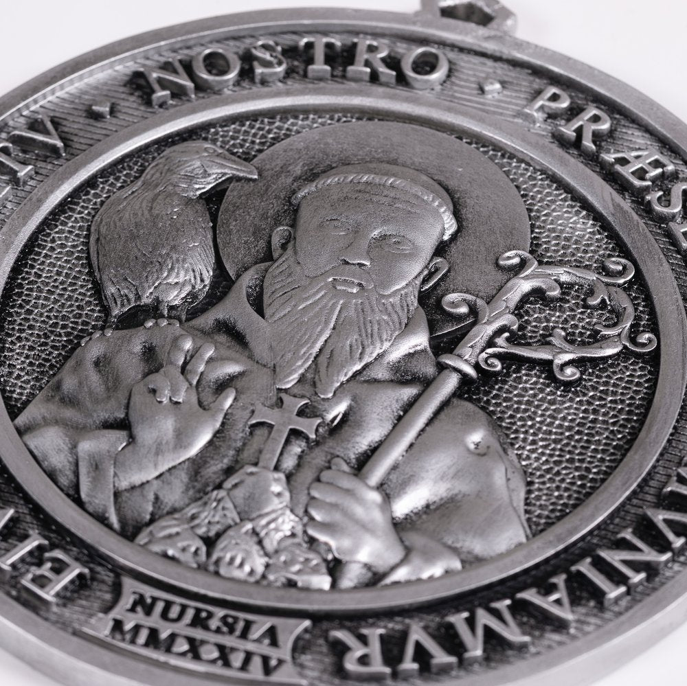 Italian St. Benedict Home Blessing or Plaque - 7.8"
