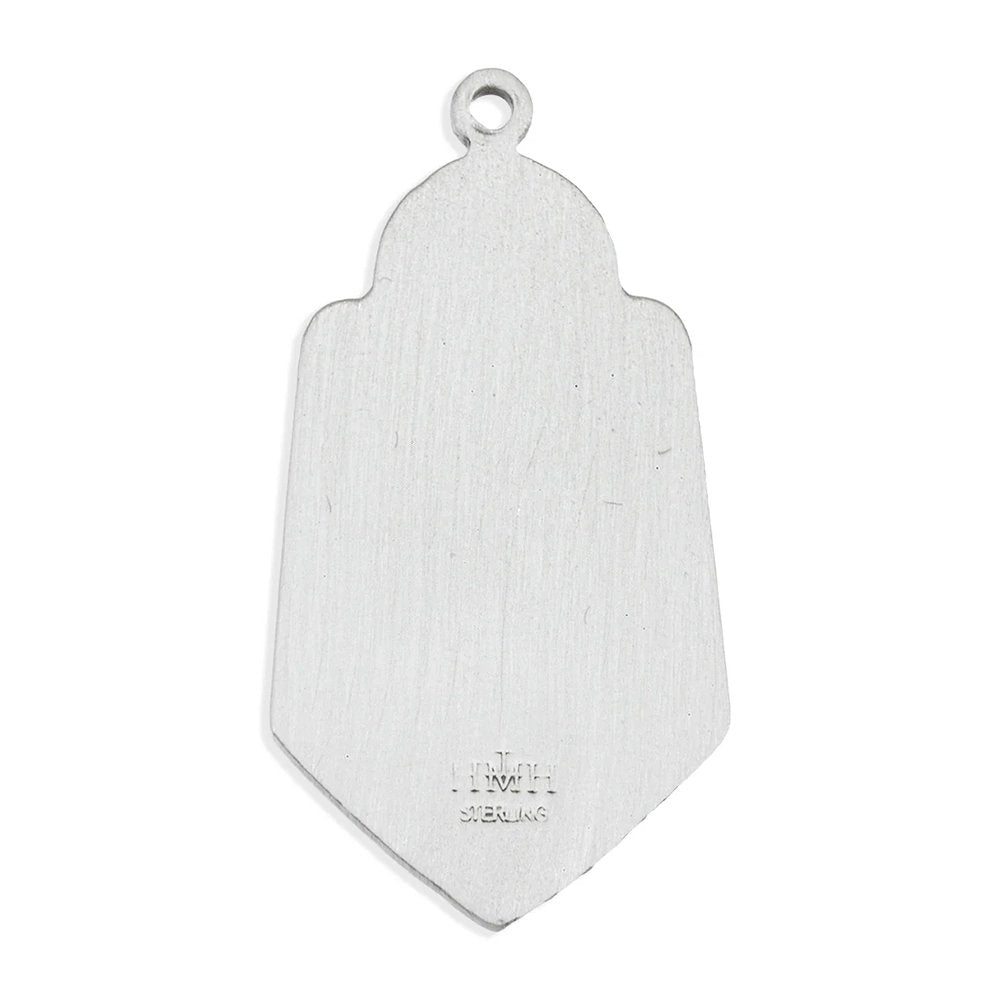 Sterling Silver St. Christopher Protect Us Cross & Shield Necklace