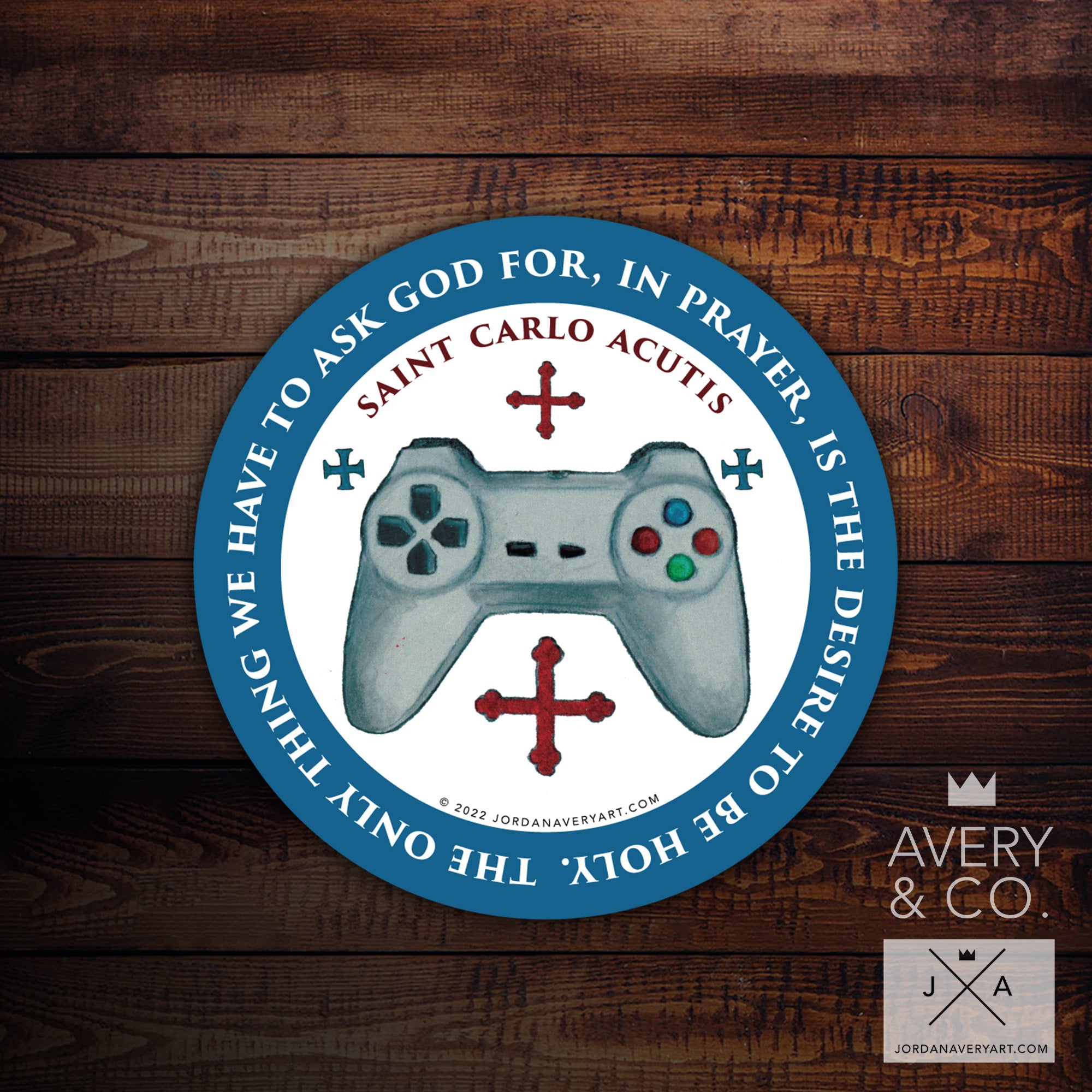 Saint Carlo Acutis Game Controller Sticker
