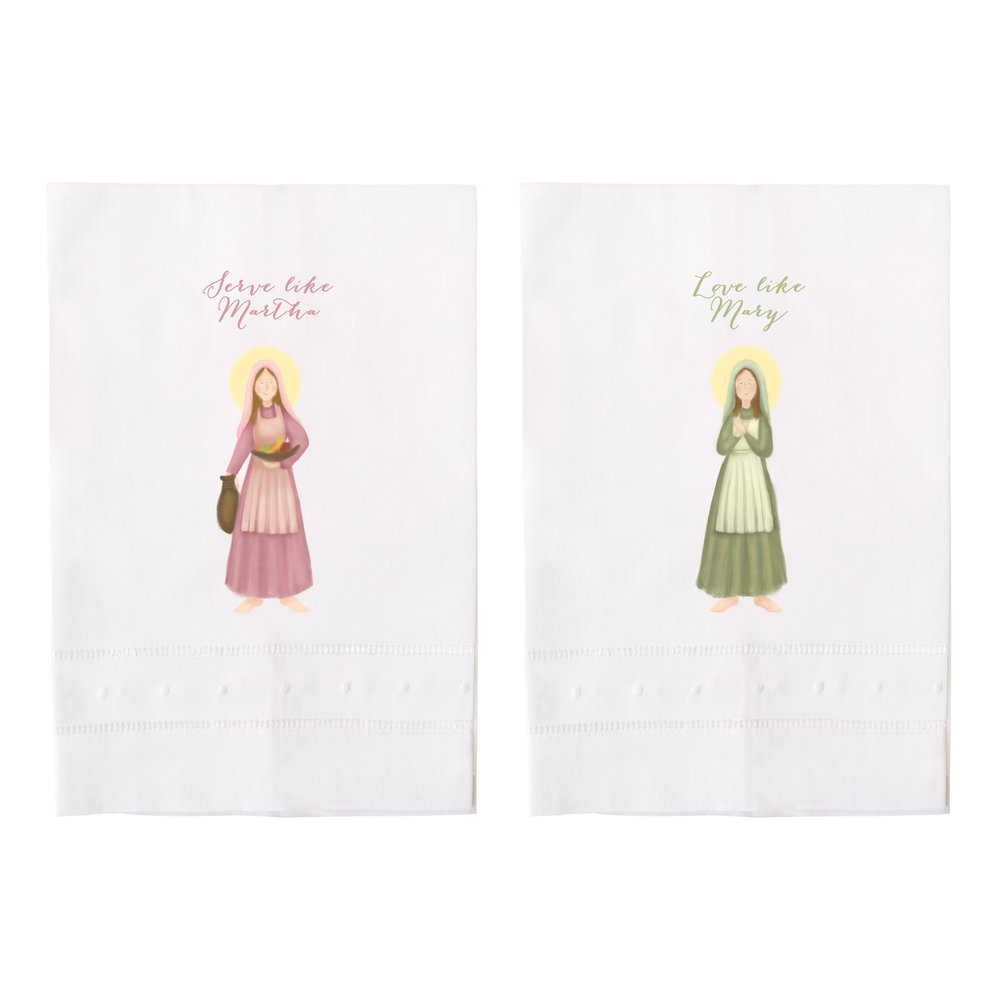 Mary & Martha Set of Two Guest Towels