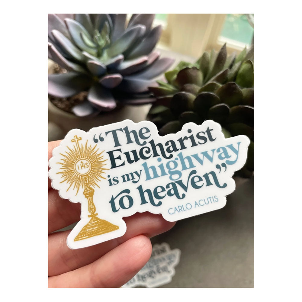 Carlo Acutis Highway to Heaven Vinyl Sticker